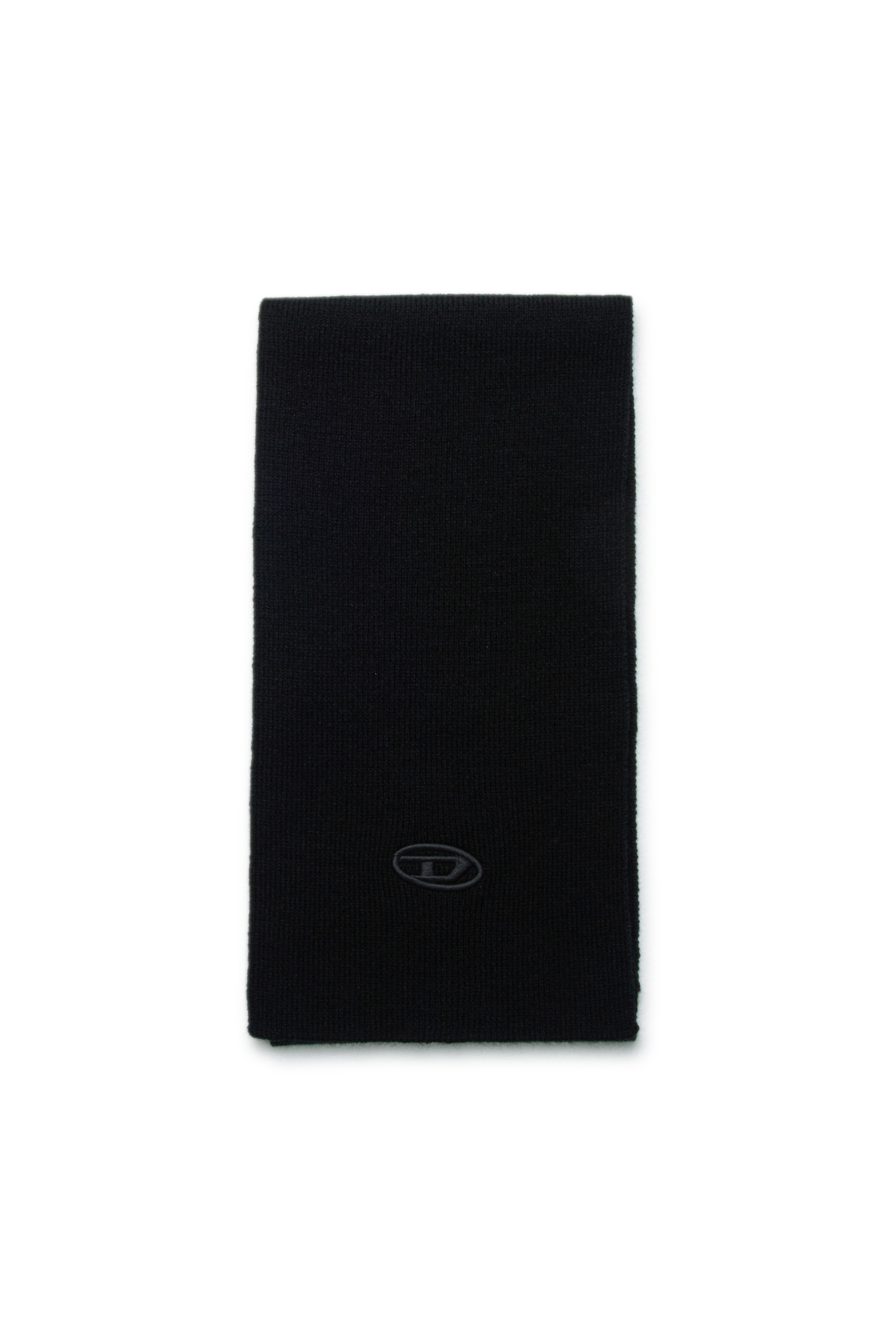 Diesel - RKCODERSCARF, Unisex Schal aus Wollmischung mit Logo in Schwarz - 1