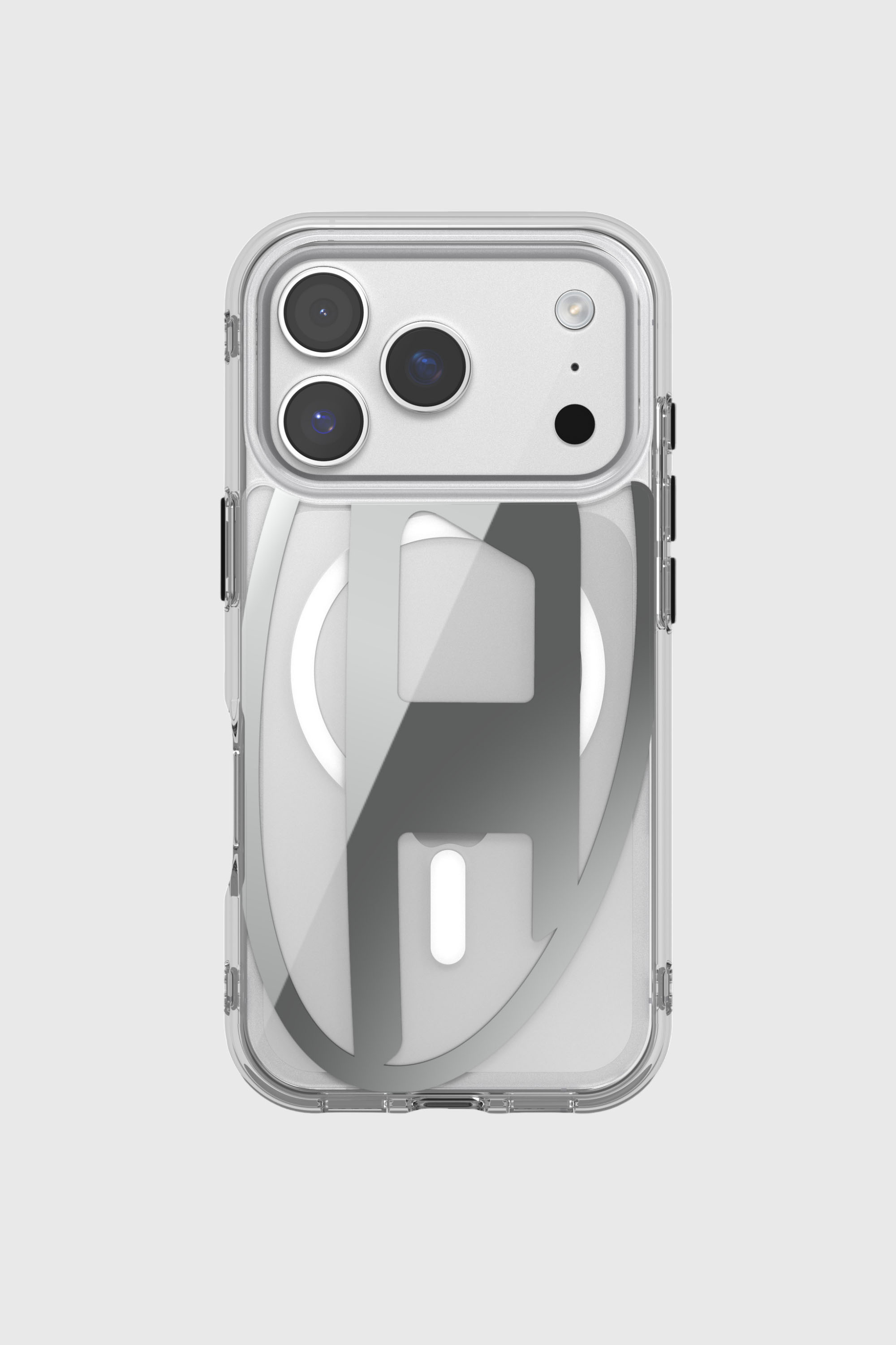 Diesel - 60413 AOP CASE, Unisex Oval D Metallic Case mit Magsafe f&uuml;r iPhone 17 Pro in Grau - 2