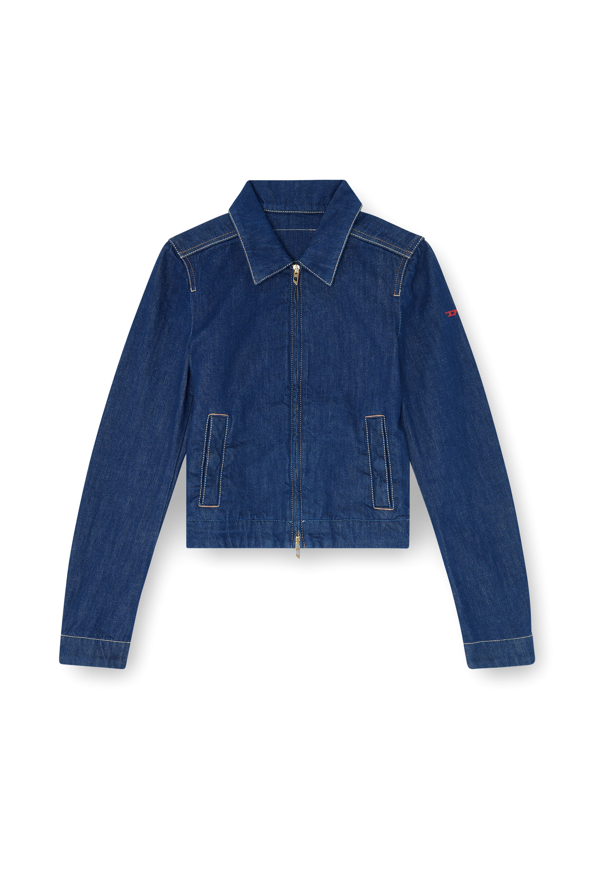 Diesel - DE-CORB, Veste coach en rinse denim Femme in Bleu - 2