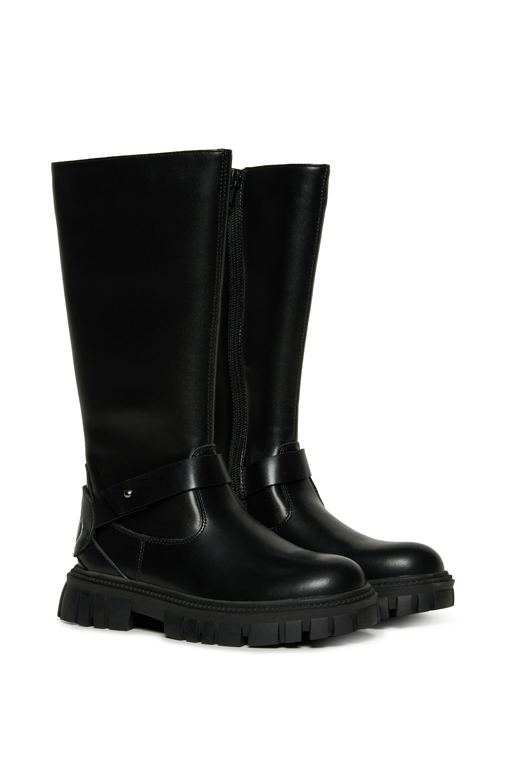 Diesel - D-HAMMER KNT PATCH, Unisex D-Hammer Hohe Lederstiefel in Schwarz - 2