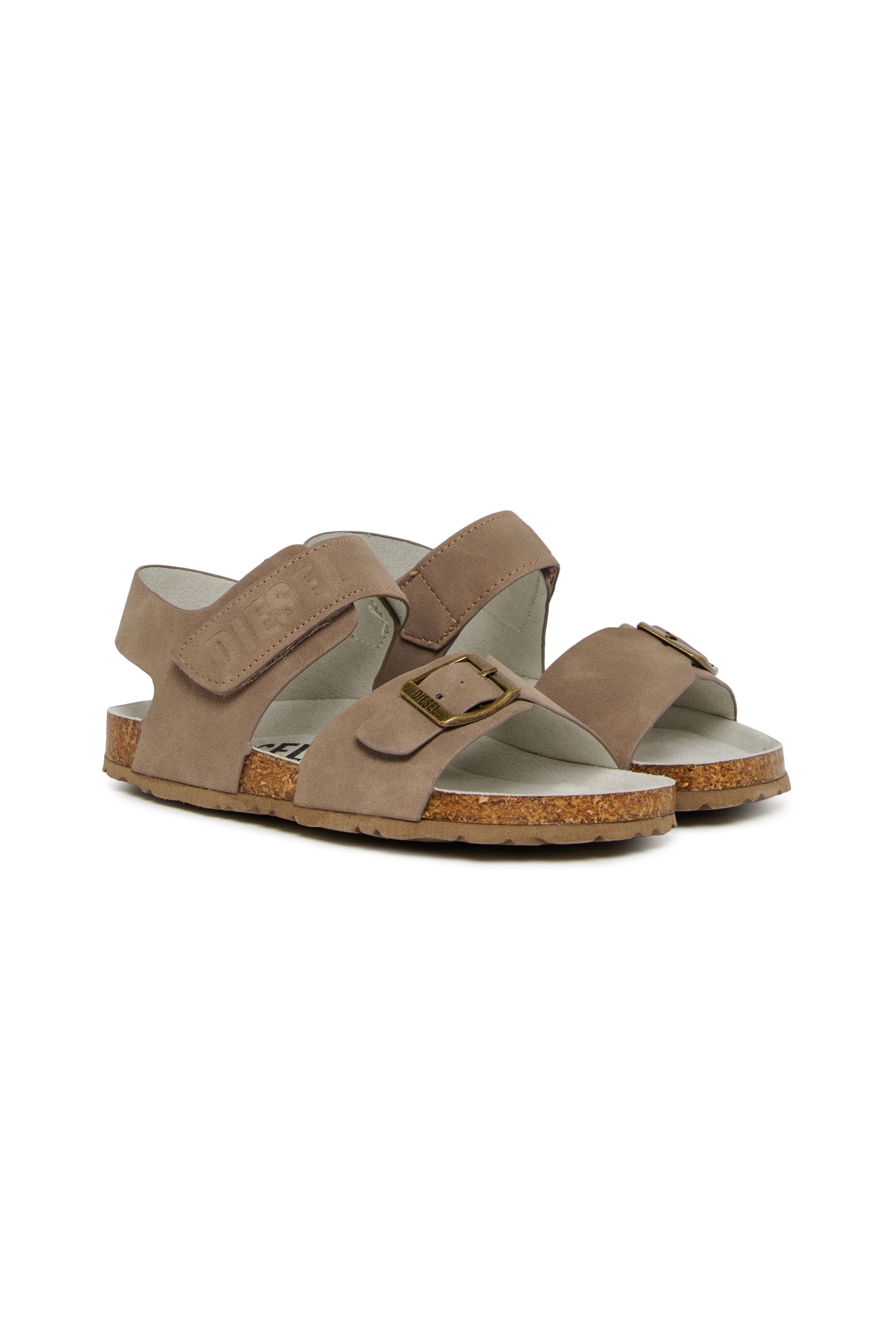 Diesel - D-SAMBRIK, Unisex D-Sambrik-Fussbett-Sandalen mit Schnalle in Hellbraun - 2
