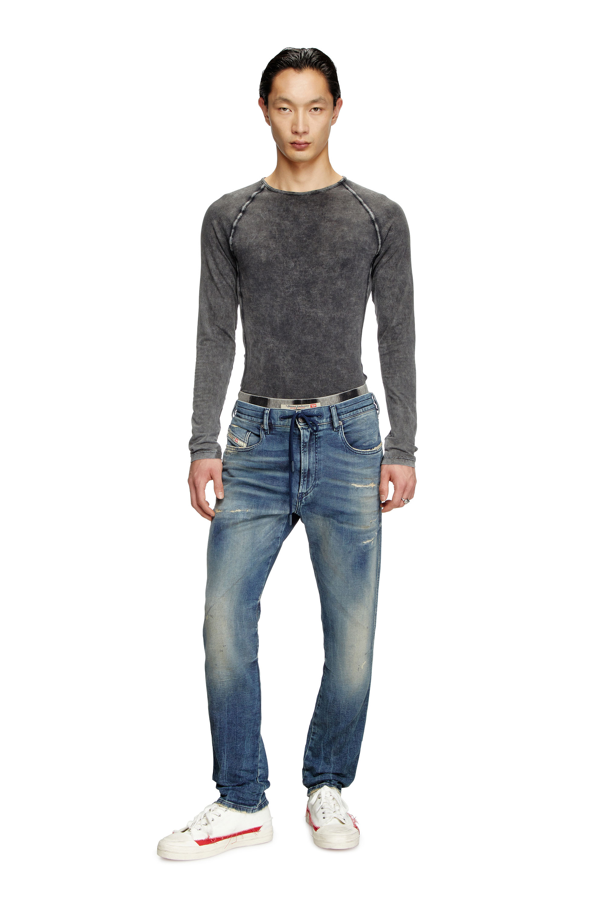 Diesel - Slim 2060 D-Strukt Joggjeans® 068PN Uomo, Blu medio - Image 2