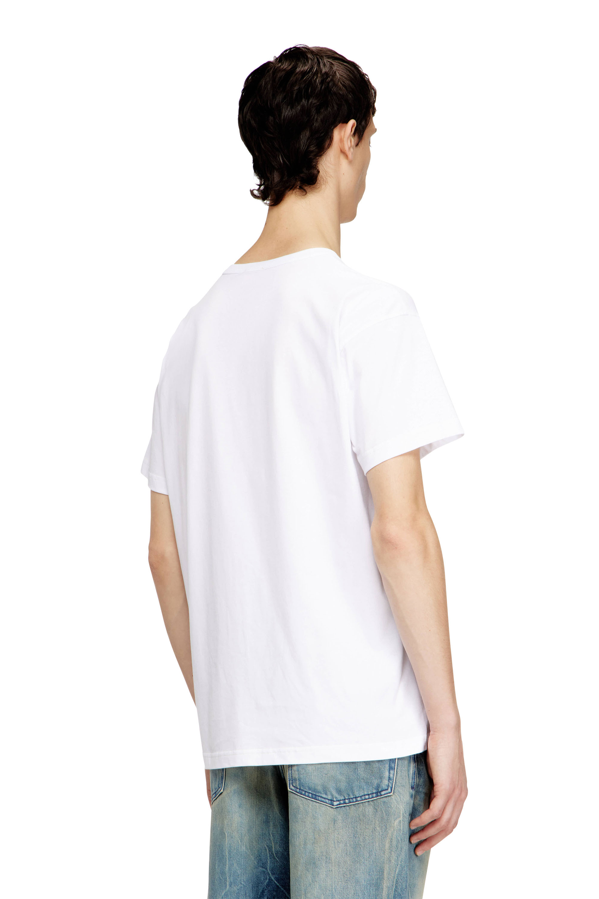 Diesel - T-NORM-FROG, T-shirt con stampa di rana e logo Uomo in Bianco - 4