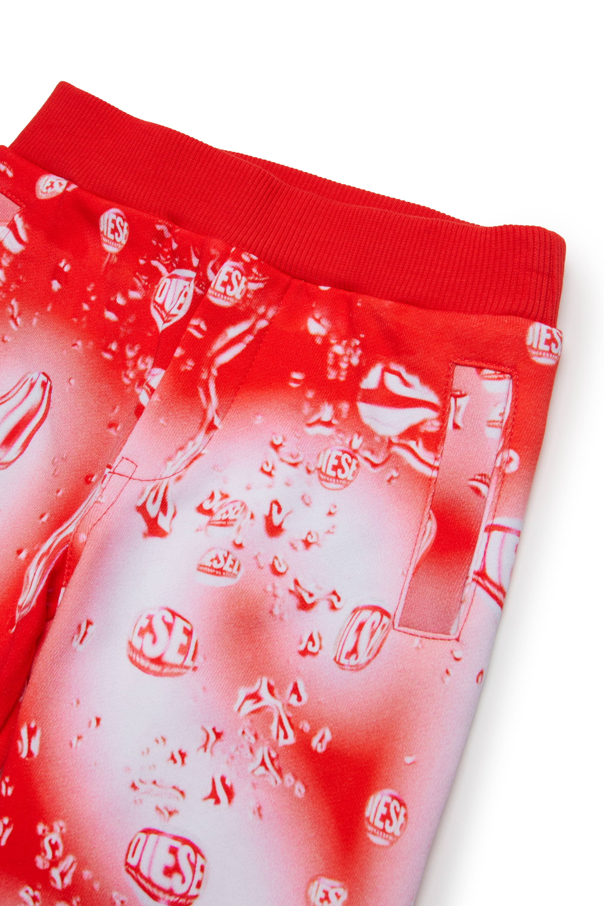 Diesel - PULIB, Pantalons en coton avec imprimé Mixte in Rouge - 3