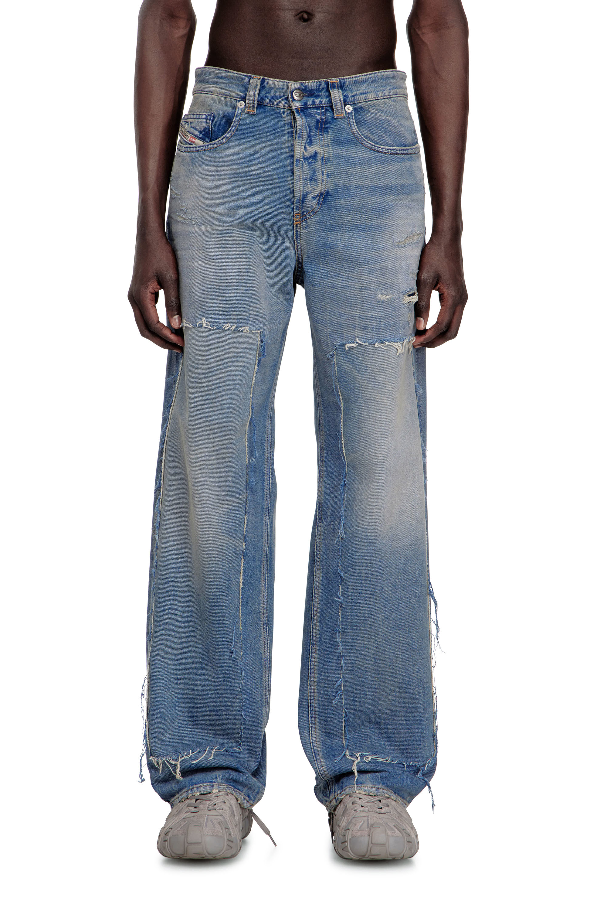 Diesel - Relaxed Jeans 2001 D-Macro 09N27 Uomo, Blu medio - Image 1