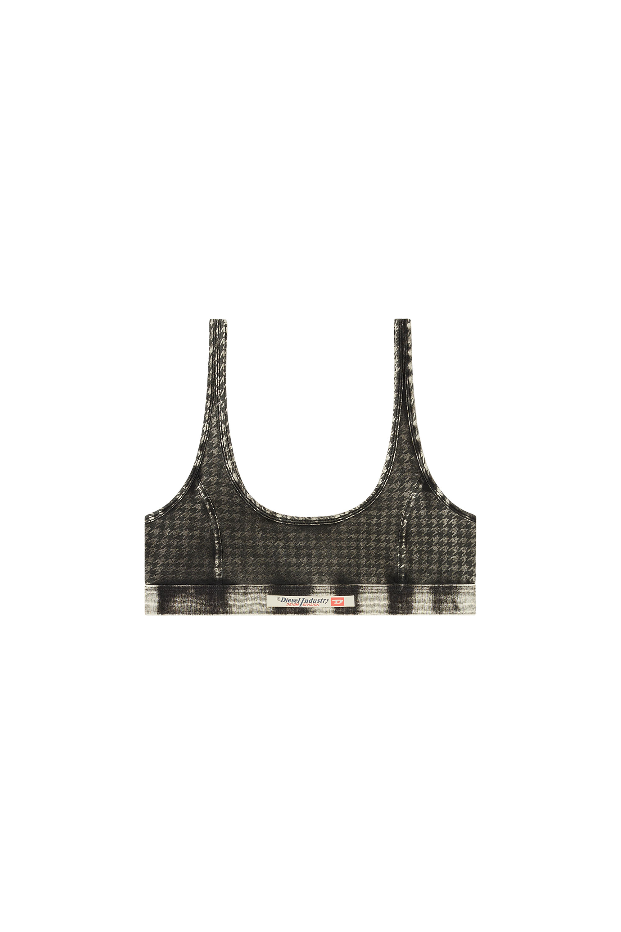 Diesel - ARIEL-DNM, Reggiseno in cotone con stampa integrale Donna in Grigio - 2