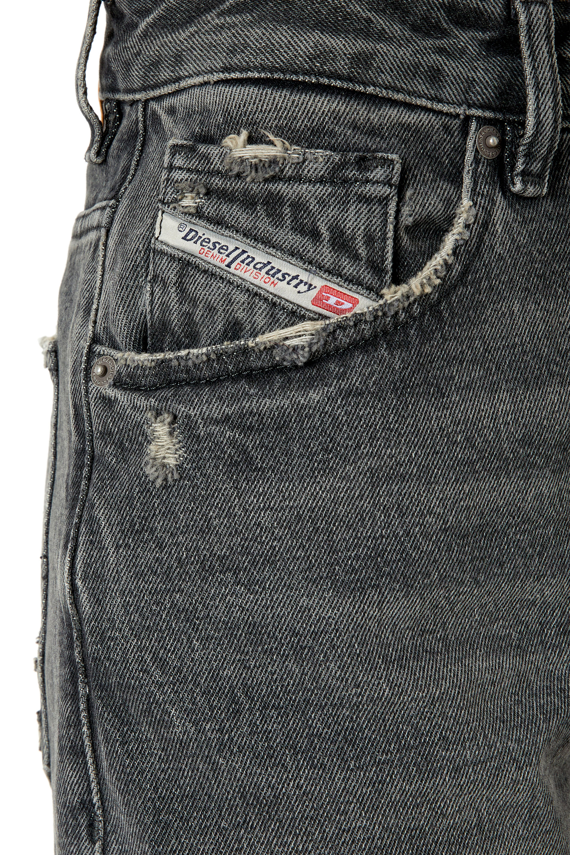 Diesel - Straight Jeans 1999 D-Reggy 007K8, Nero/Grigio scuro - Image 3