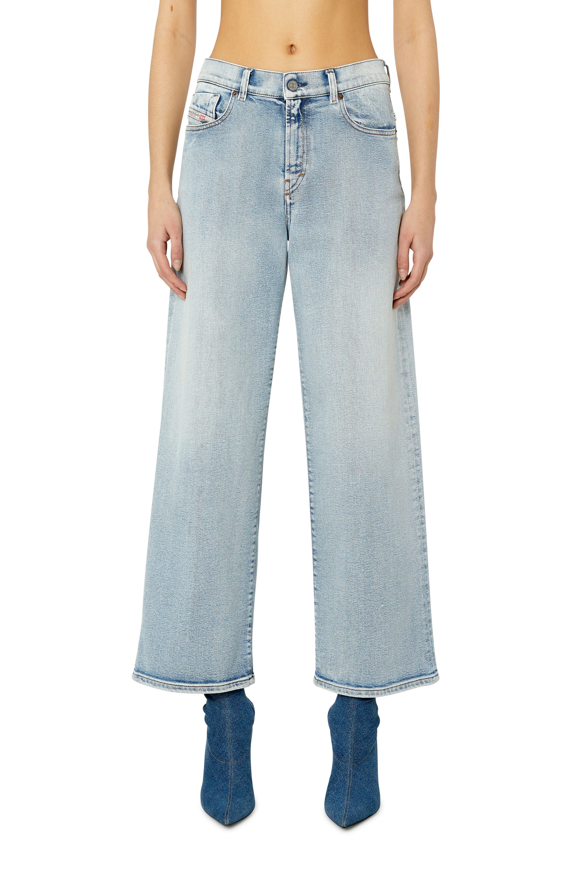 Diesel - 2000 9C08L Bootcut and Flare Jeans, Bleu Clair - Image 1