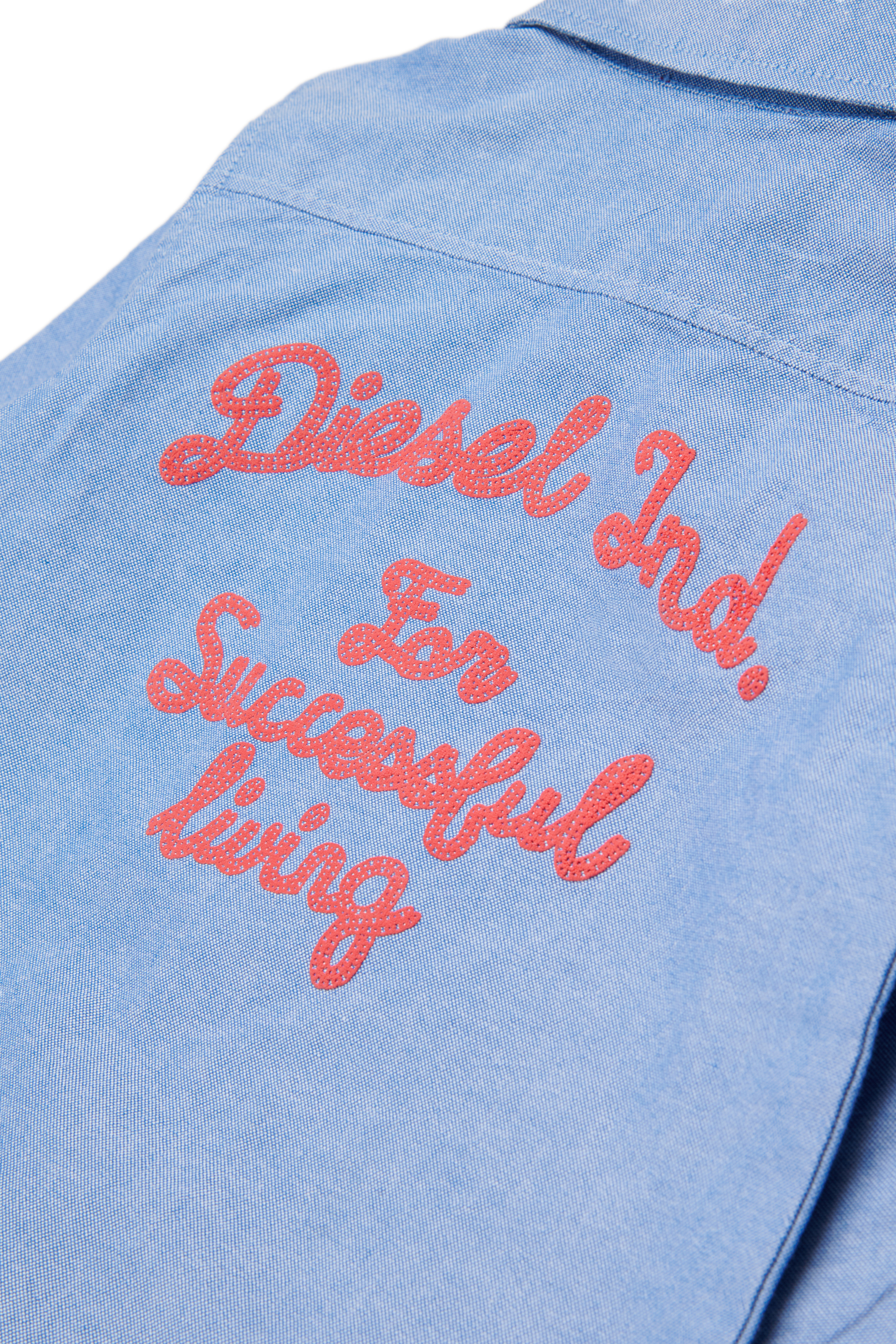 Diesel - CELB, Camicia con schiena ricamata Uomo in Blu - 4