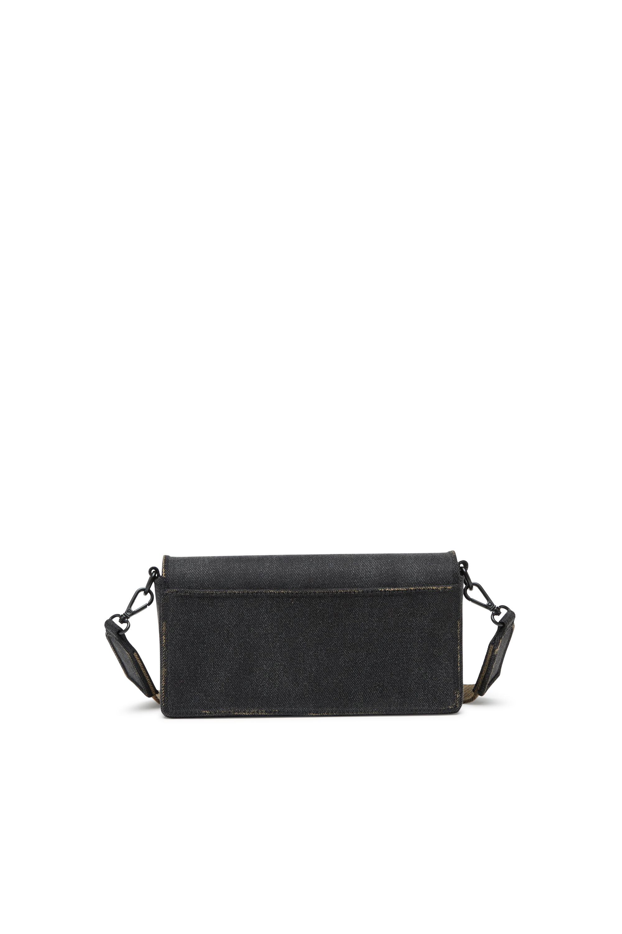 Diesel - BISCOTTO SHOULDER BAG M, Biscotto M-Sac à bandoulière rectangulaire en denim délavé Femme in Noir - 2