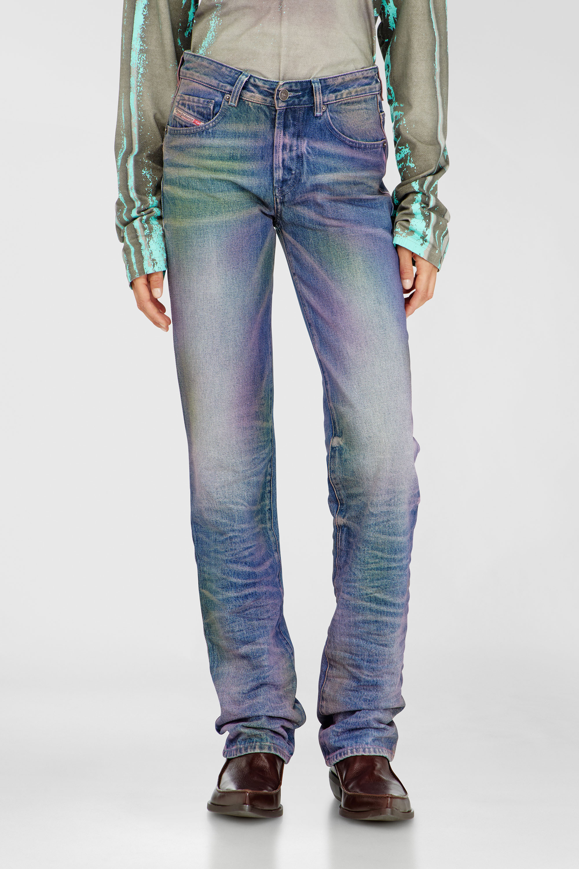 Diesel - Regular Jeans D-Lie 007FW Donna, Multicolor/Blu - Image 1