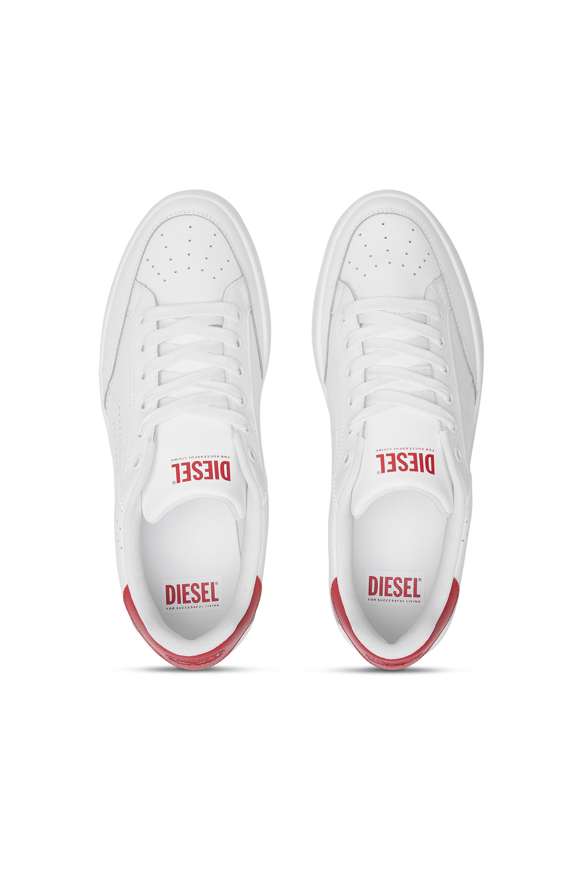 Diesel - S-DAKOTA LOW, S-Dakota-Sneaker in pelle con logo perforato Uomo in Multicolor - 5