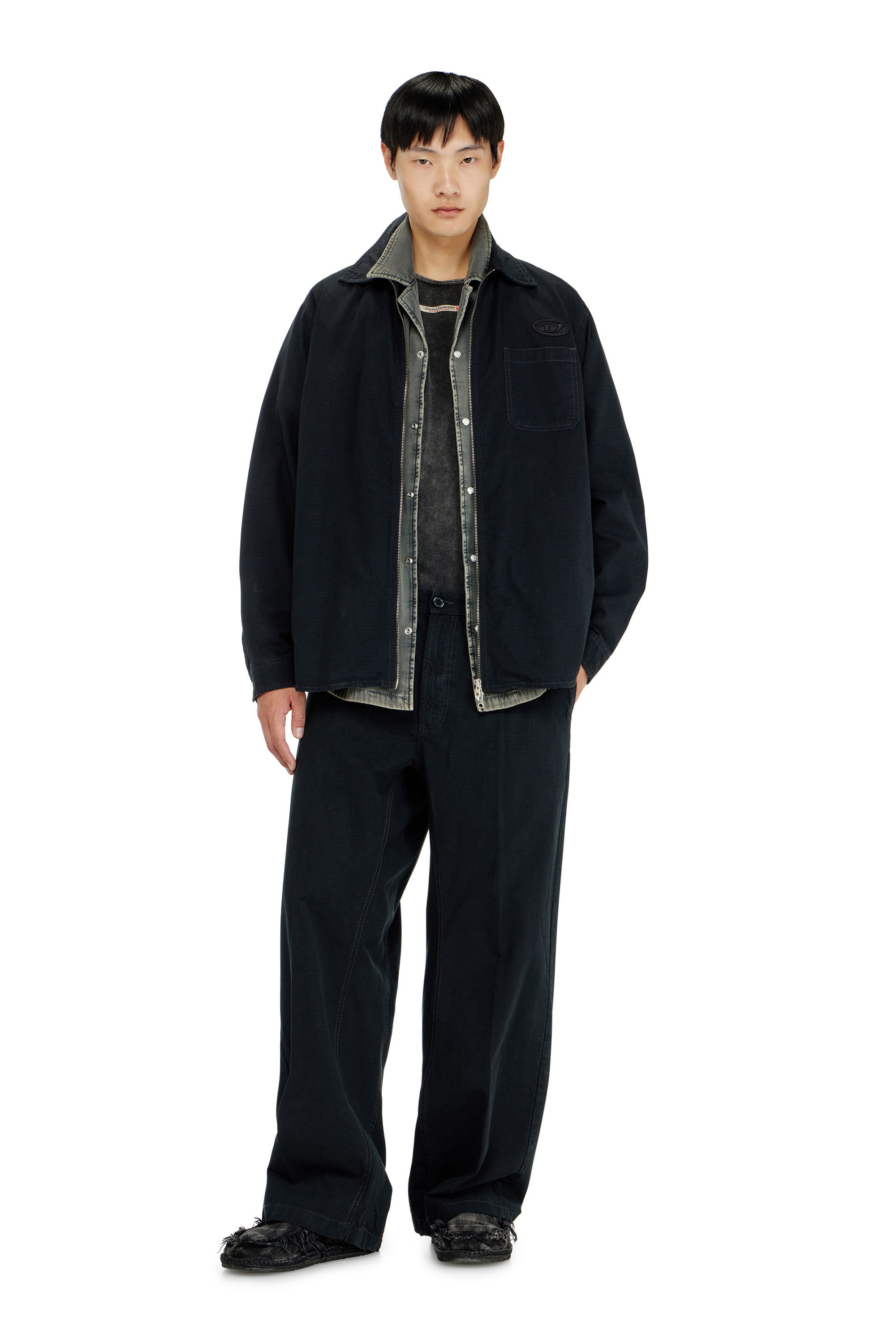 Diesel - S-ALIAS-ZIP, Camicia in ripstop con chiusura a zip Uomo in ToBeDefined - 2