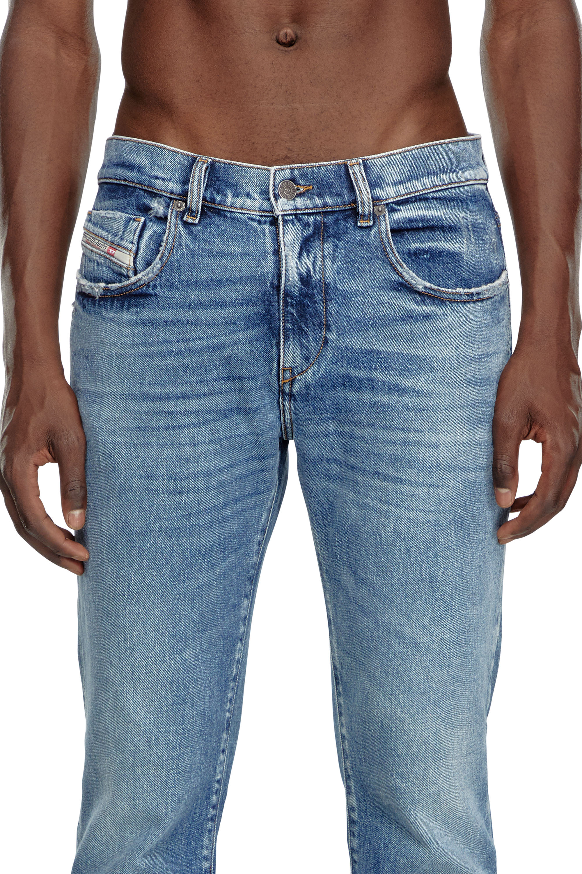 Diesel - Homme Slim Jeans 2019 D-Strukt 09F16, Bleu moyen - Image 4
