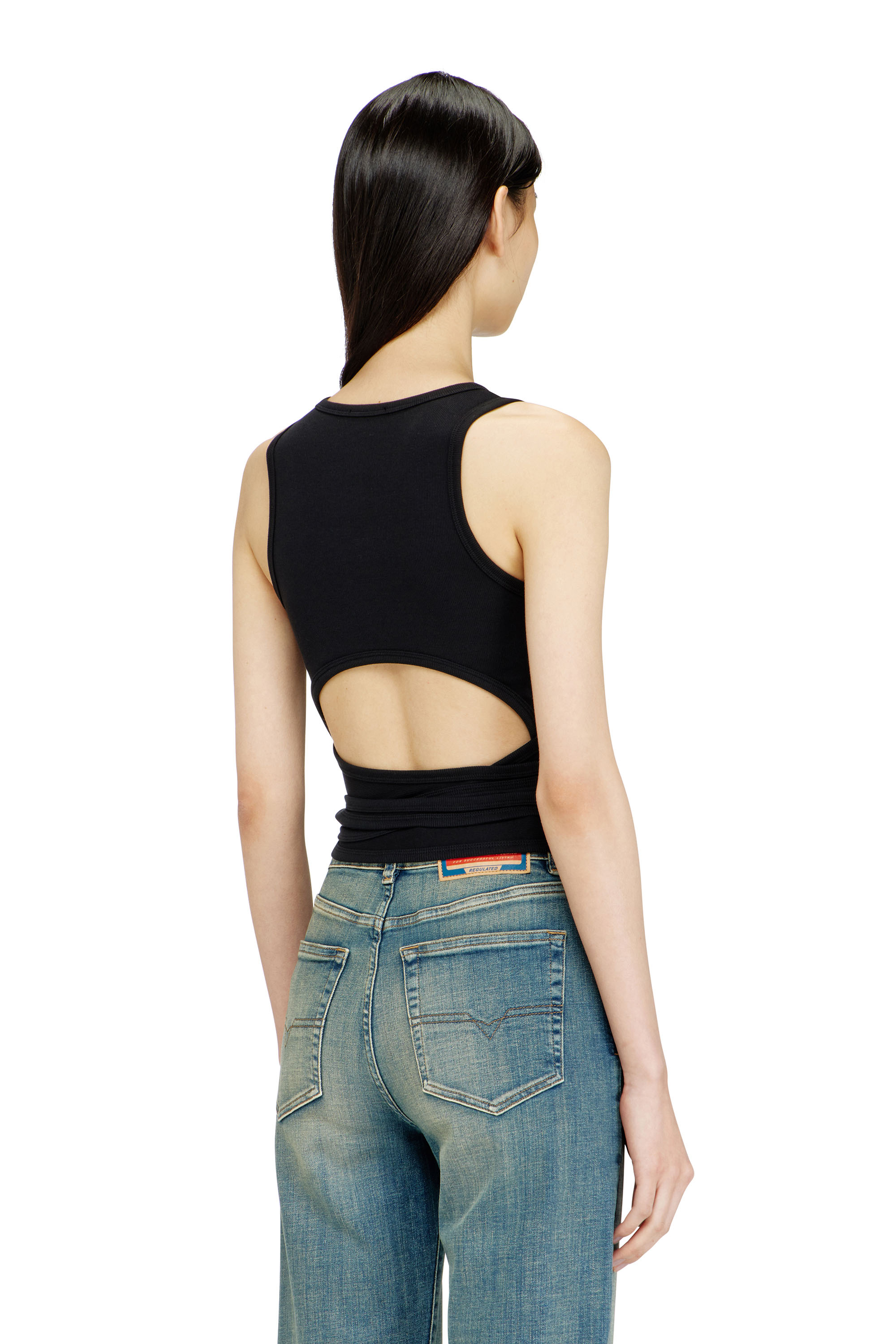 Diesel - T-ANKY-TAIL-S1, Crop top con design avvolgente Donna in ToBeDefined - 3