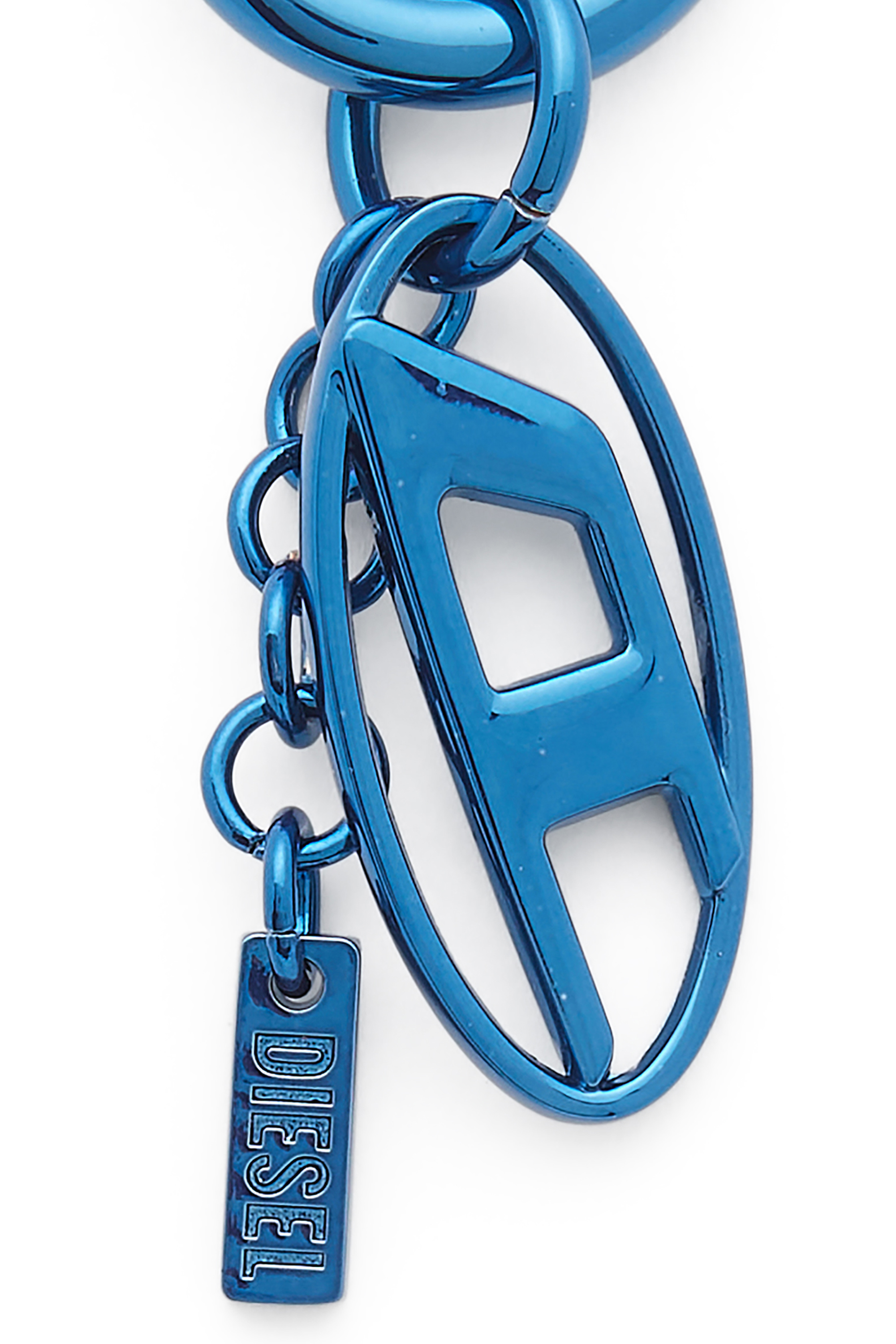 Diesel - CHARM-OVAL D, Charm in metallo con charm Oval D Unisex in Blu - 3