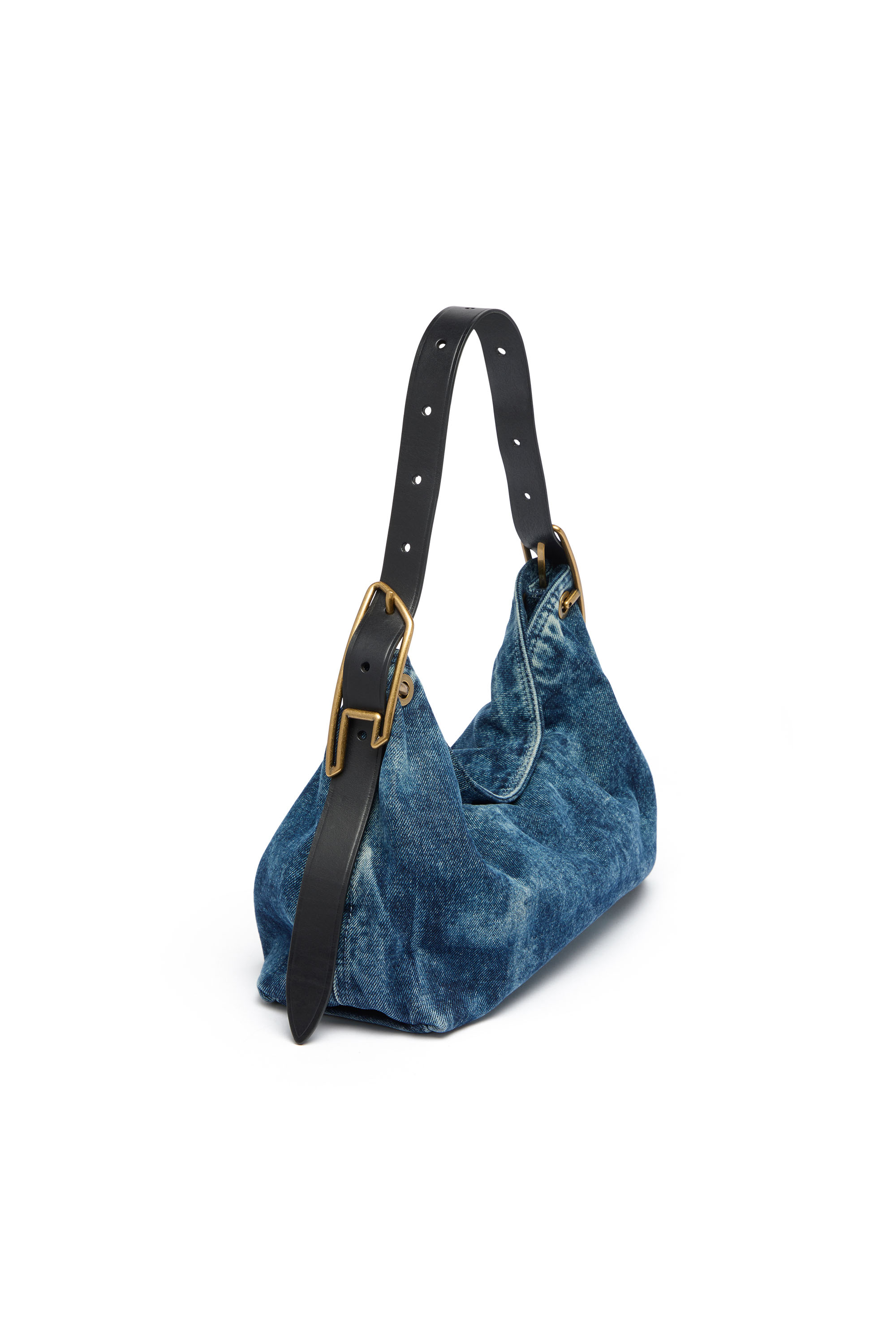 Diesel - D-LINE HOBO S, D-Line-Borsa a spalla in denim Donna in Blu - 7