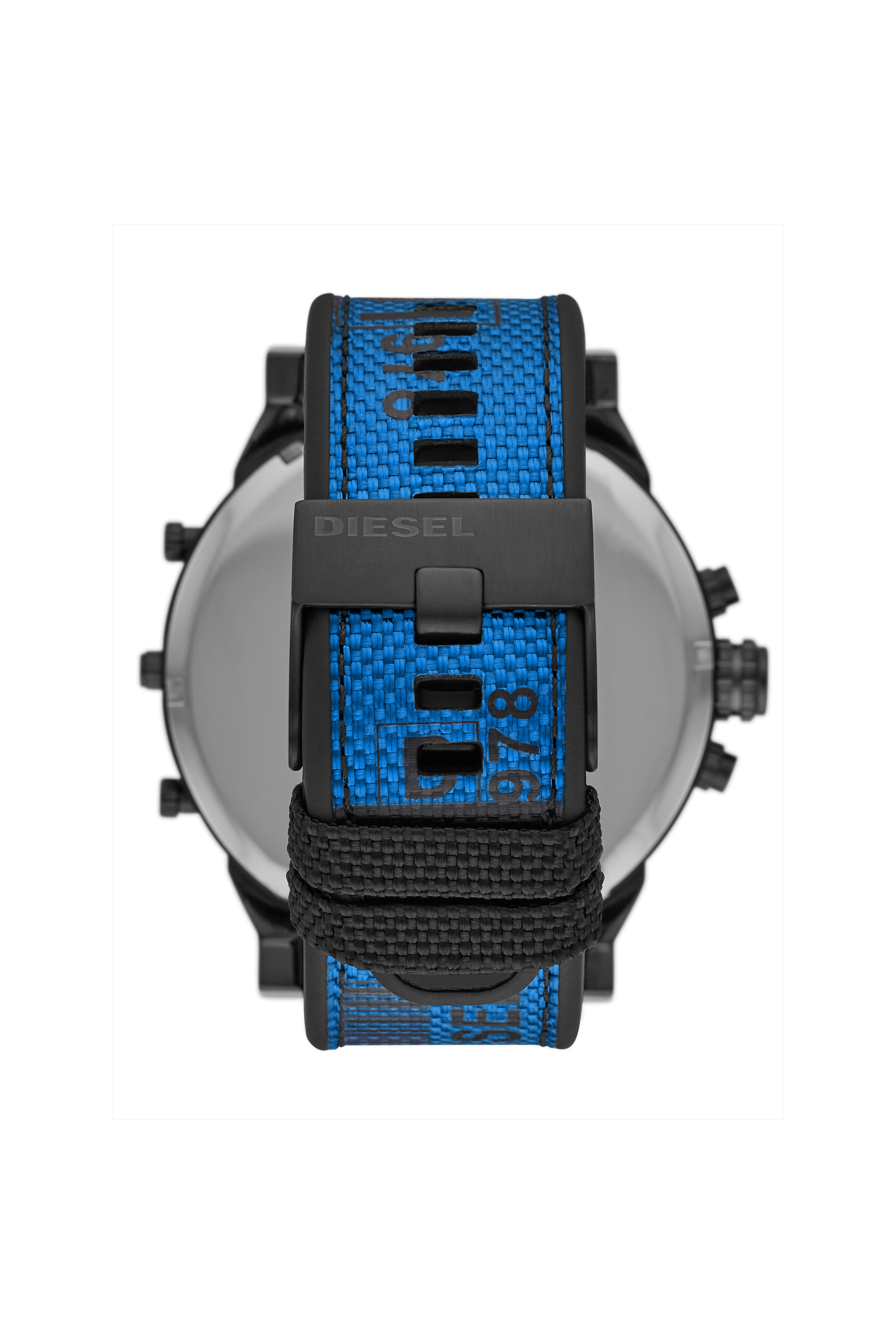 Diesel - DZ7434, Montre Mr. Daddy 2.0 chronographe en nylon et silicone bleu Homme in Polychrome - 2