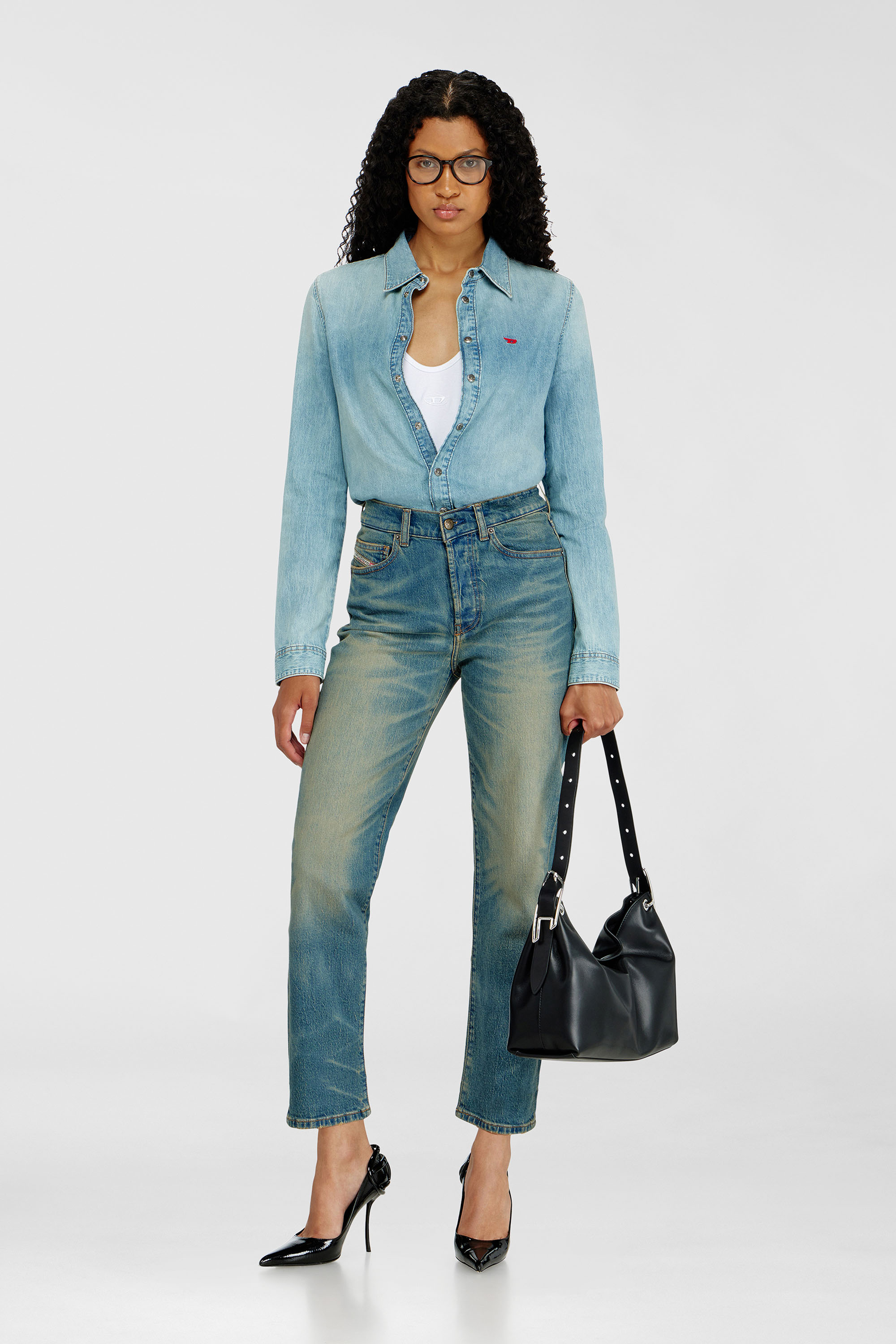 Diesel - Regular Jeans 1981 D-Went 0KBBP Femme, Bleu moyen - Image 1