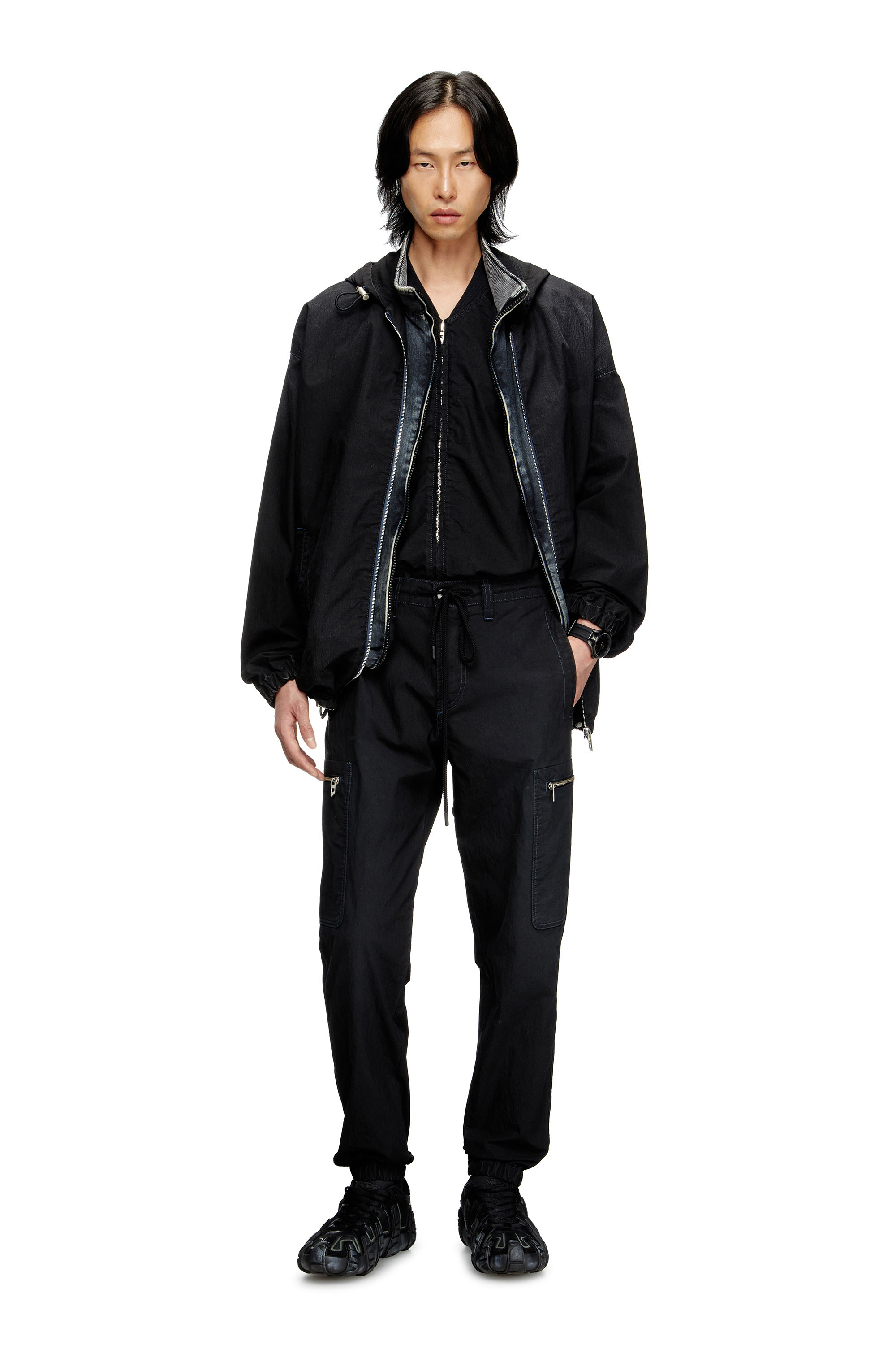 Diesel - Slim D-Lab JoggJeans® 068SJ Mixte, Noir/Gris foncé - Image 2