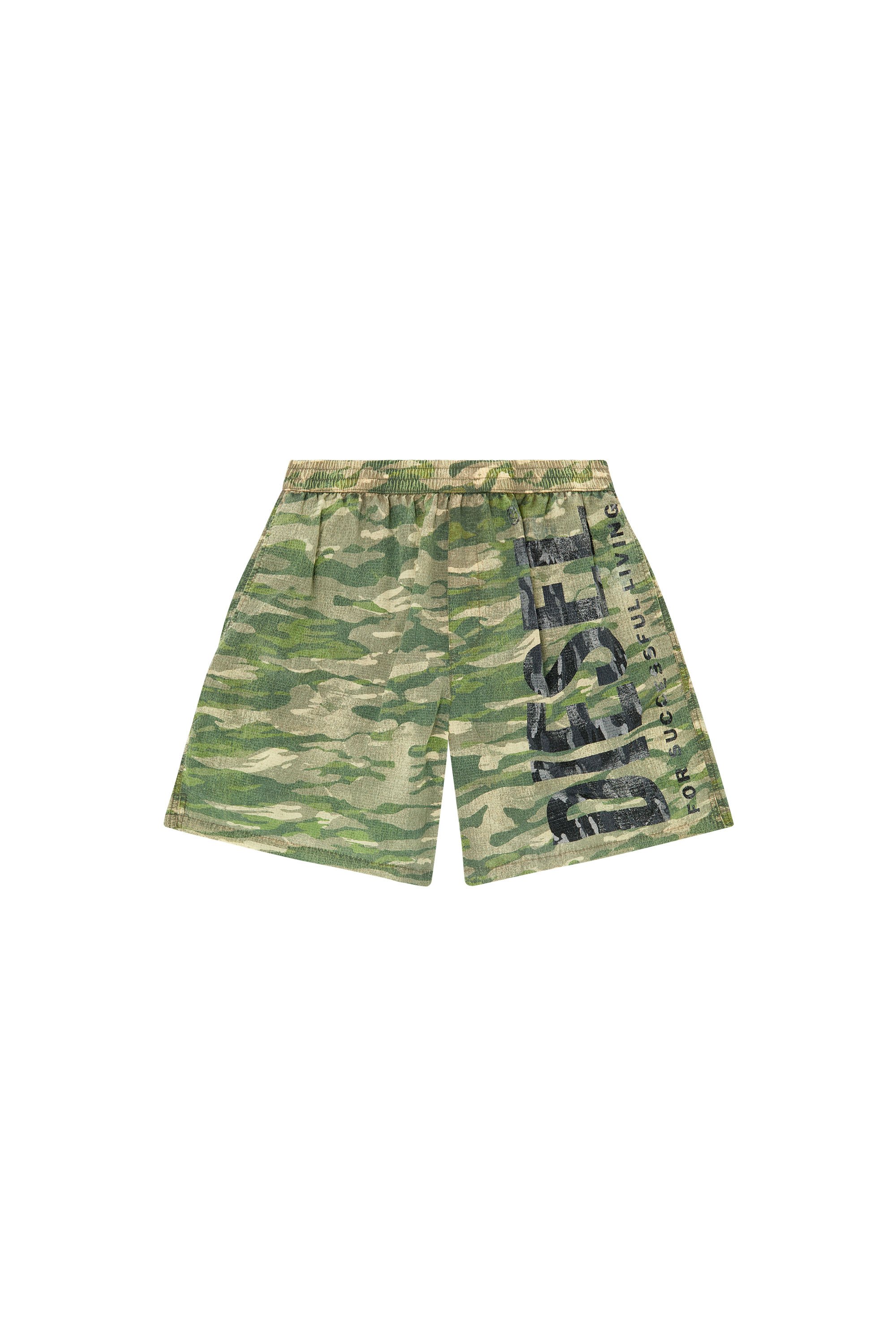 Diesel - POWEL-47.5-UTLT, Herren Boardshorts aus Camo-Ripstop in Armeegrün - 4