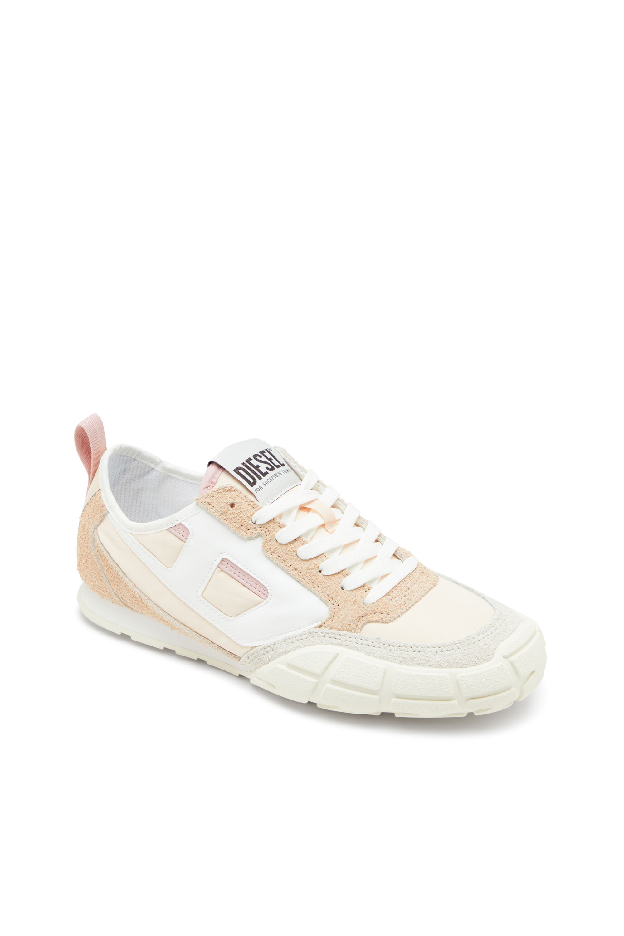 Diesel - S-PAGODHA LOW W, S-Pagodha-Sneaker in pelle, suede e ripstop Donna in Beige - 6