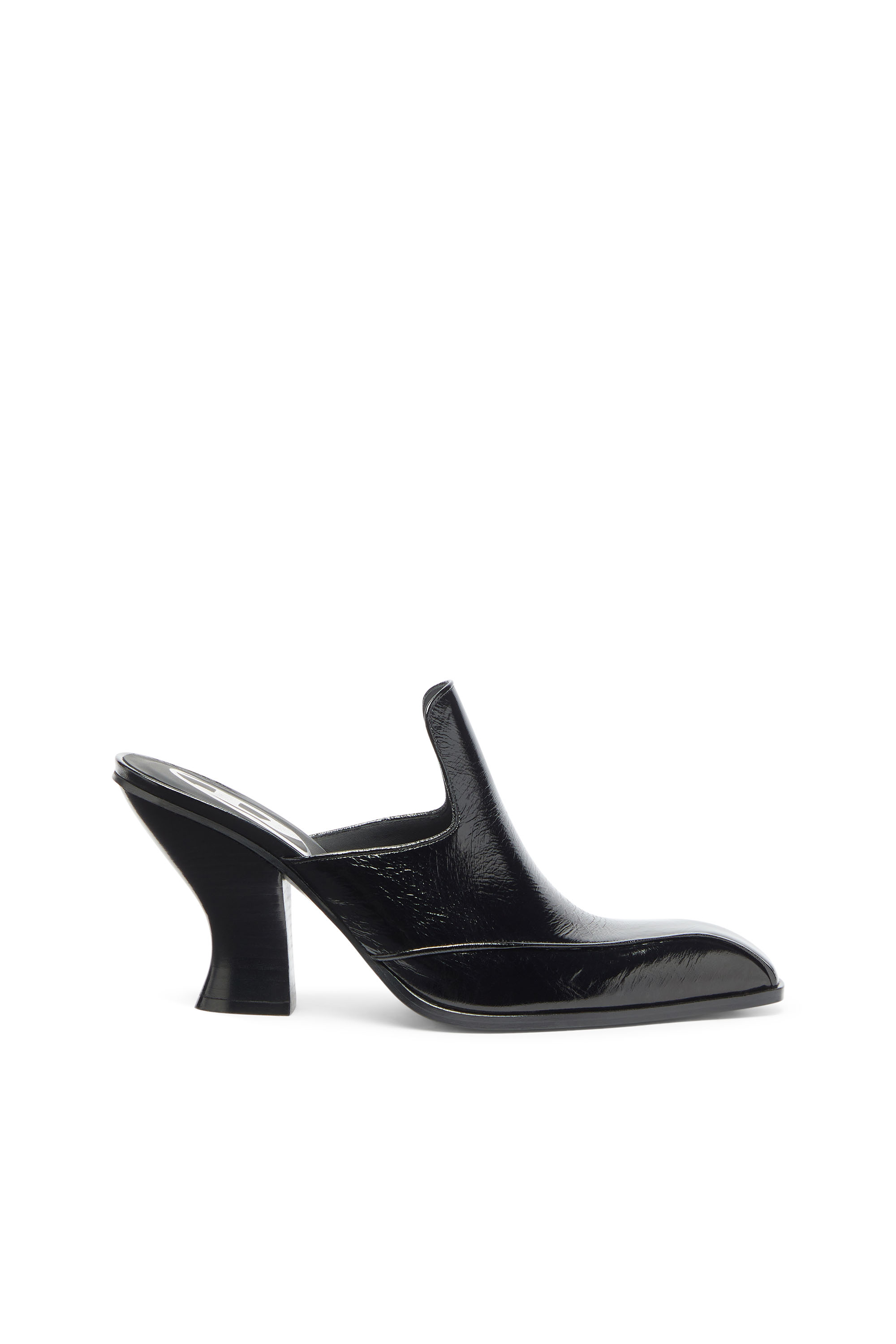 Diesel - D-LUFFY-75-MULE, D-Luffy - Mules stile western in pelle verniciata Donna in Nero - 1