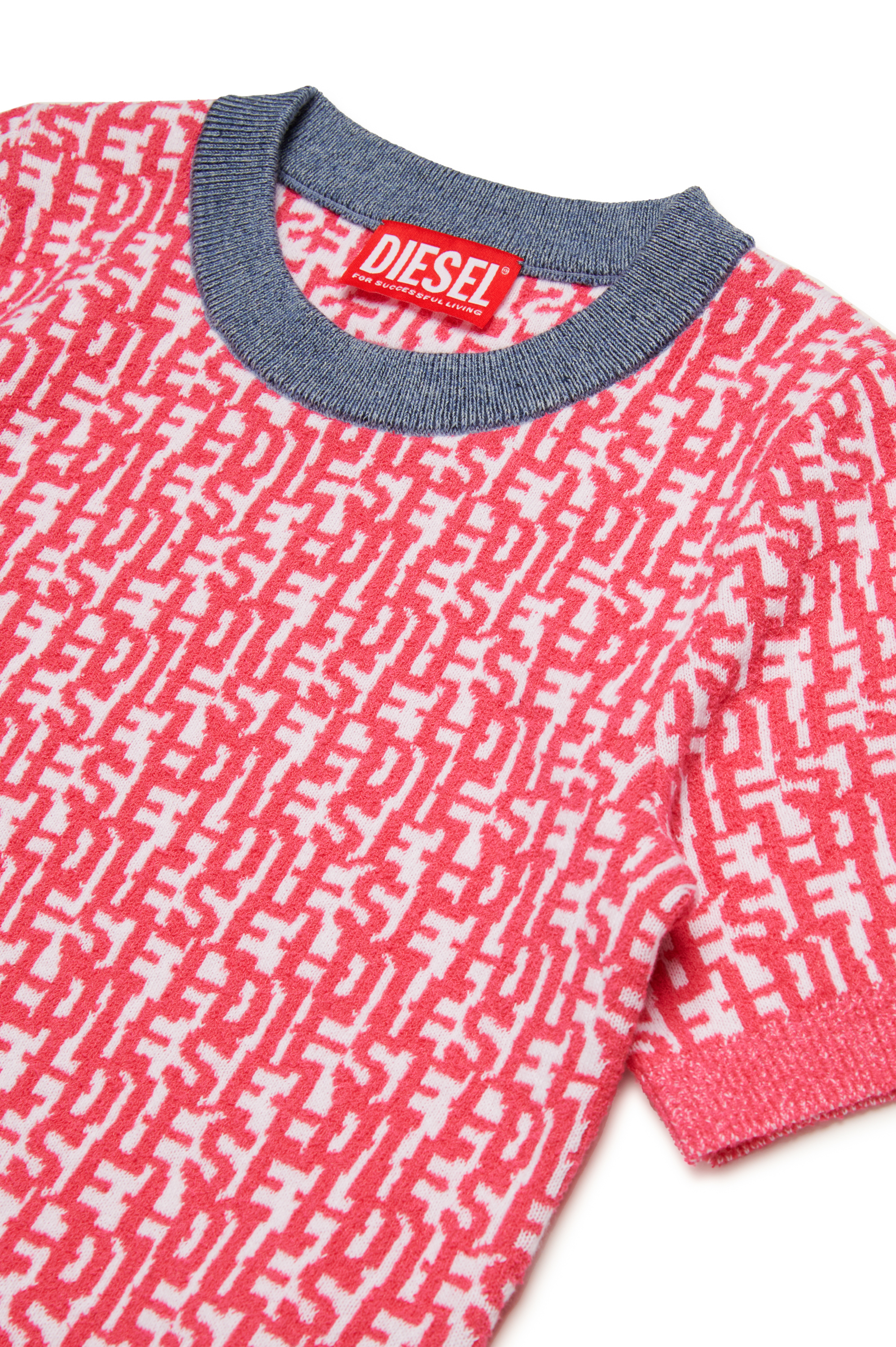 Diesel - KIYLLA, Woman Short-sleeve jumper with Diesel monogram in Pink - Image 3