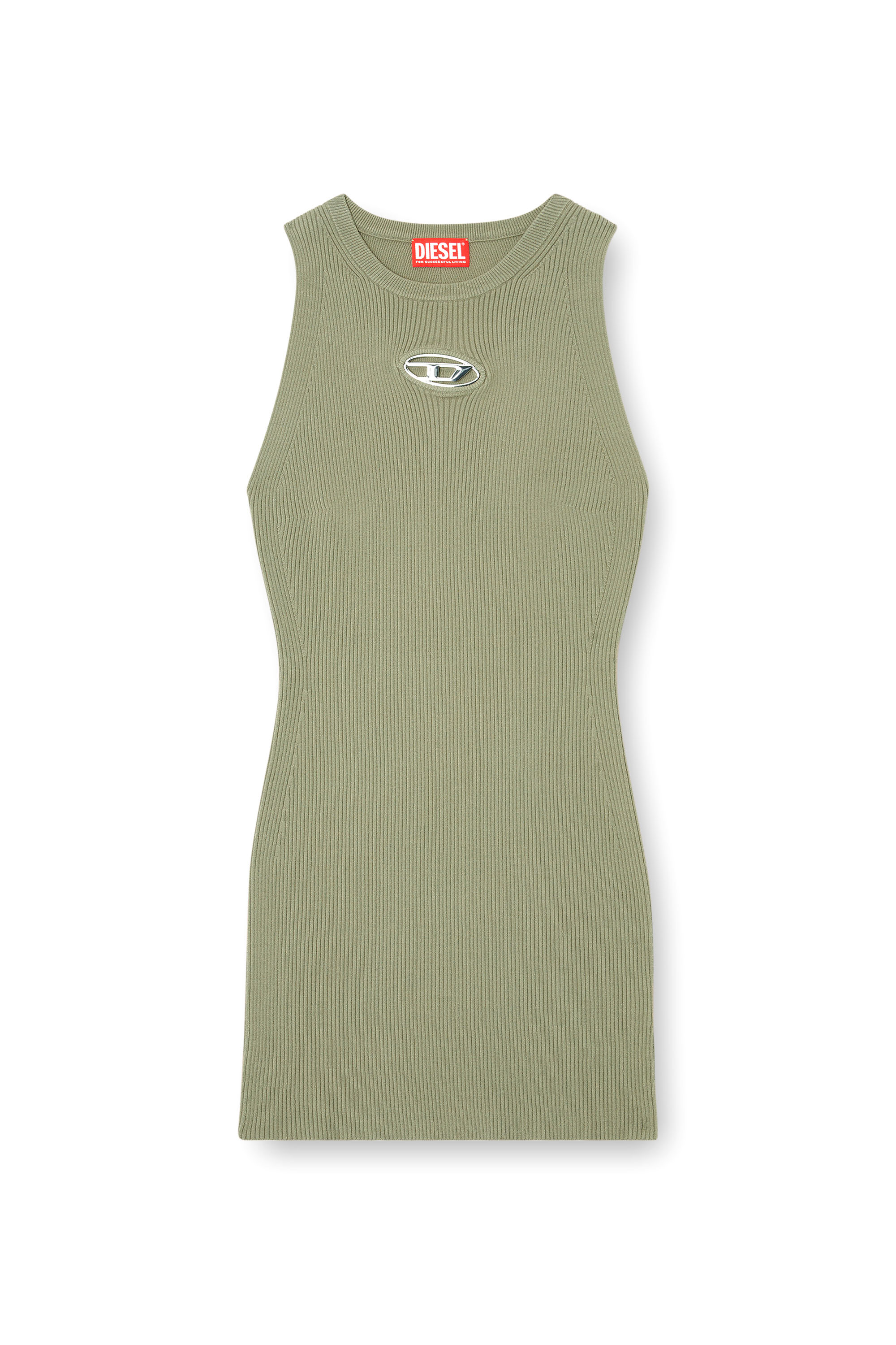 Diesel - M-CADDIX, Abito senza maniche a costine Donna in Verde - 3