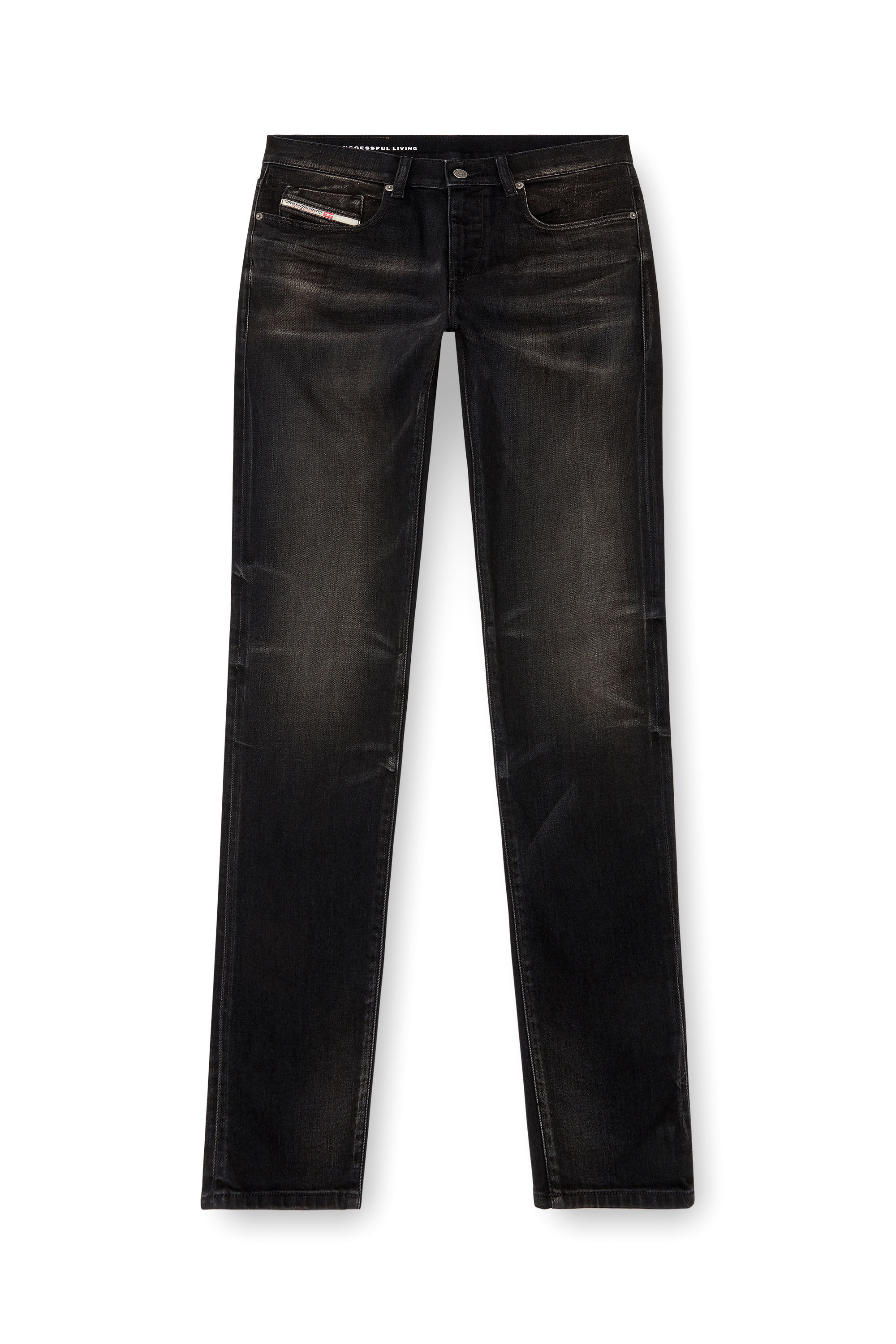 Diesel - Uomo Slim Jeans 2019 D-Strukt 09J53, Nero/Grigio scuro - Image 5
