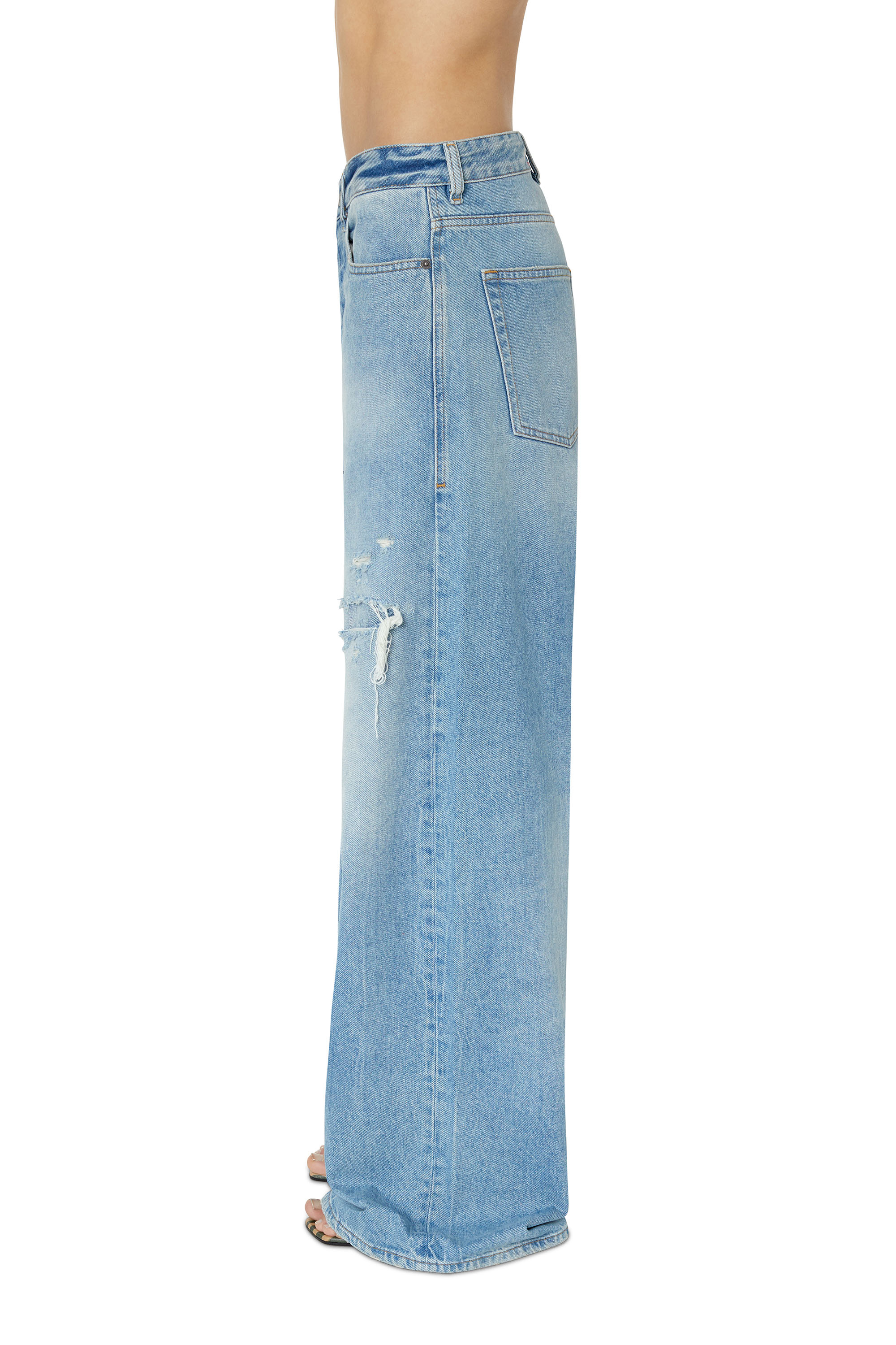 Diesel - D-Sire 09E25 Straight Jeans, Blu Chiaro - Image 4