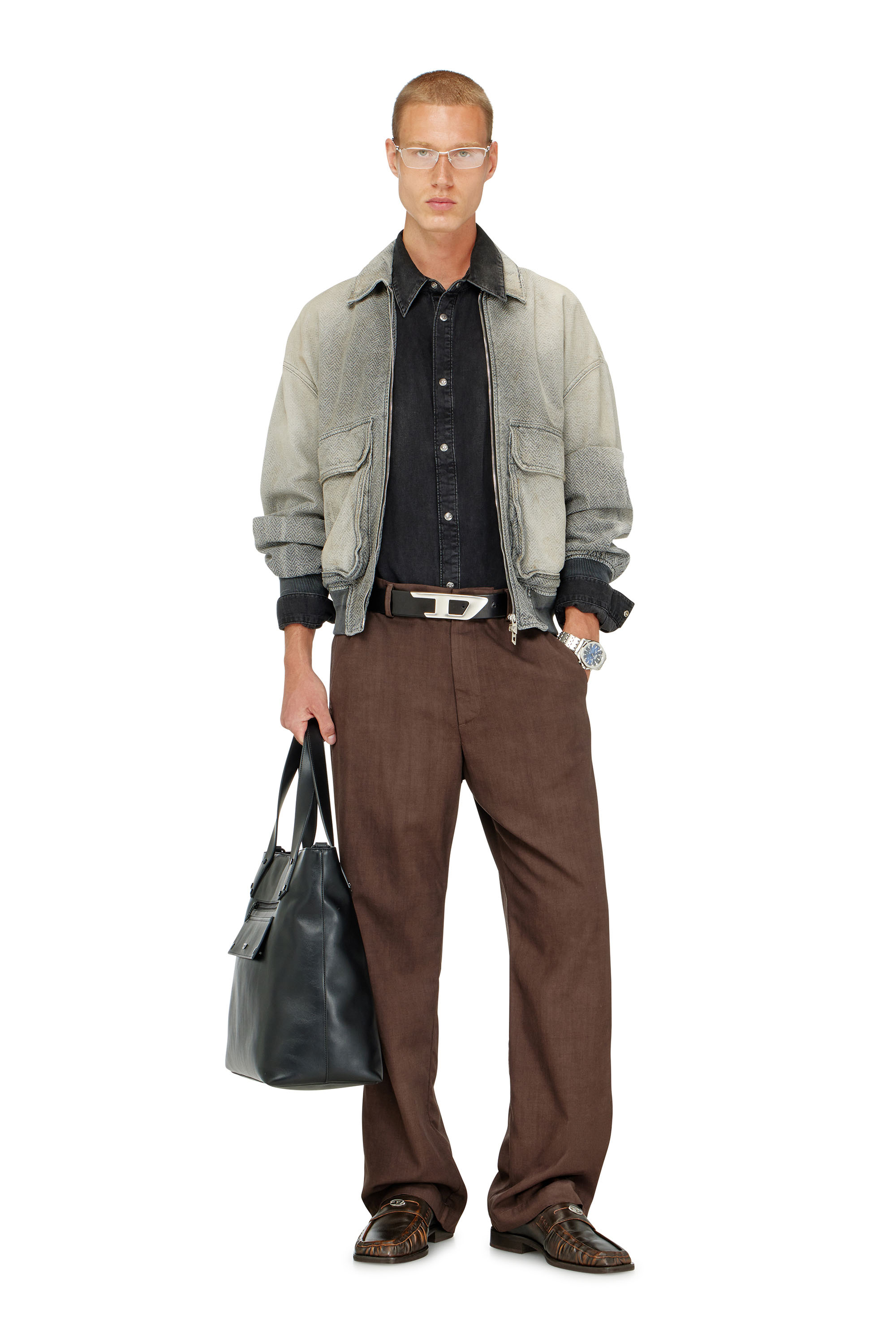Diesel - P-HANT-CHINO-AECB, Pantaloni chino in lana stretch leggera Uomo in ToBeDefined - 1