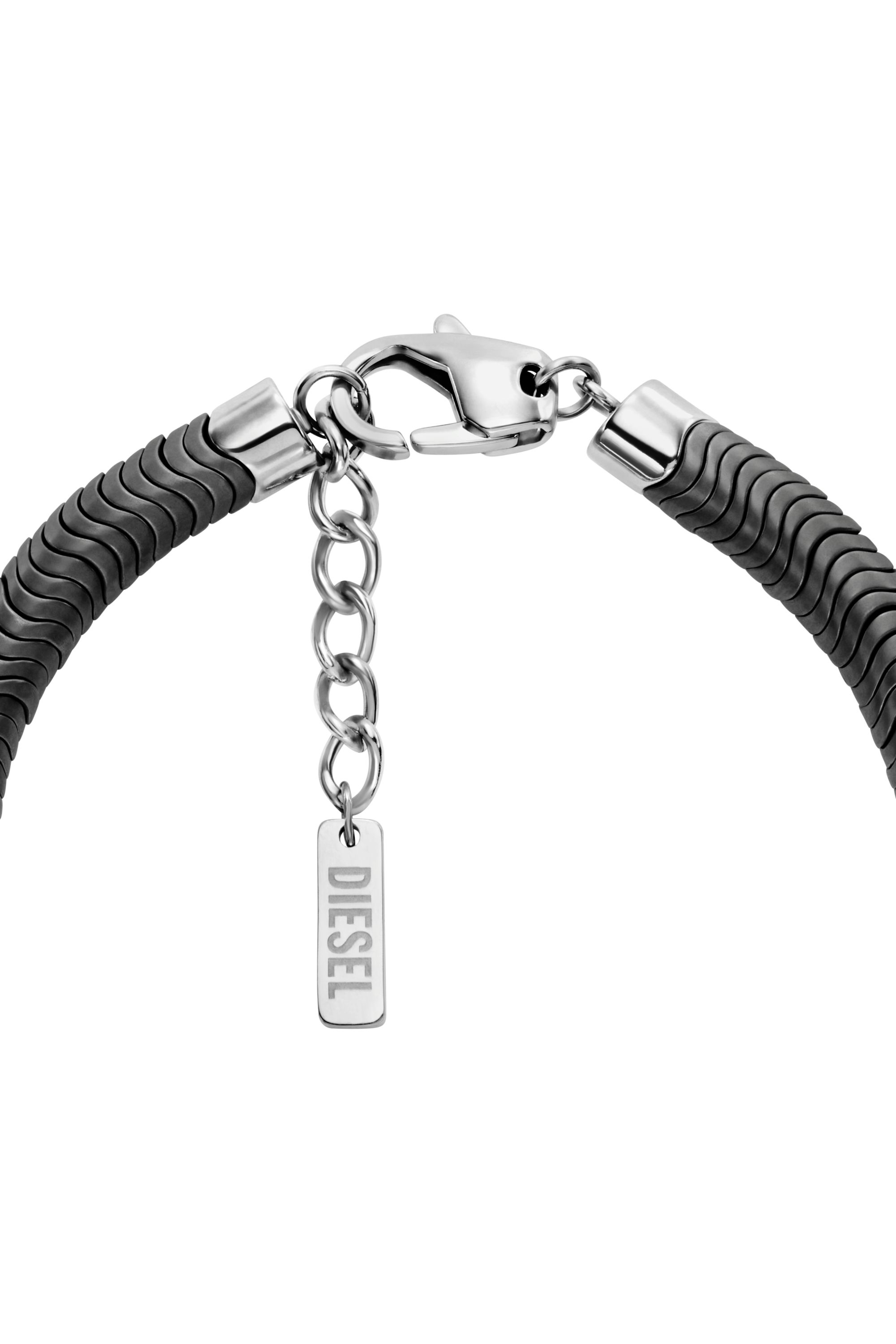 Diesel - DX1573931 JEWEL, Unisex Perlenarmband aus Hämatit in Silber/Schwarz - 2