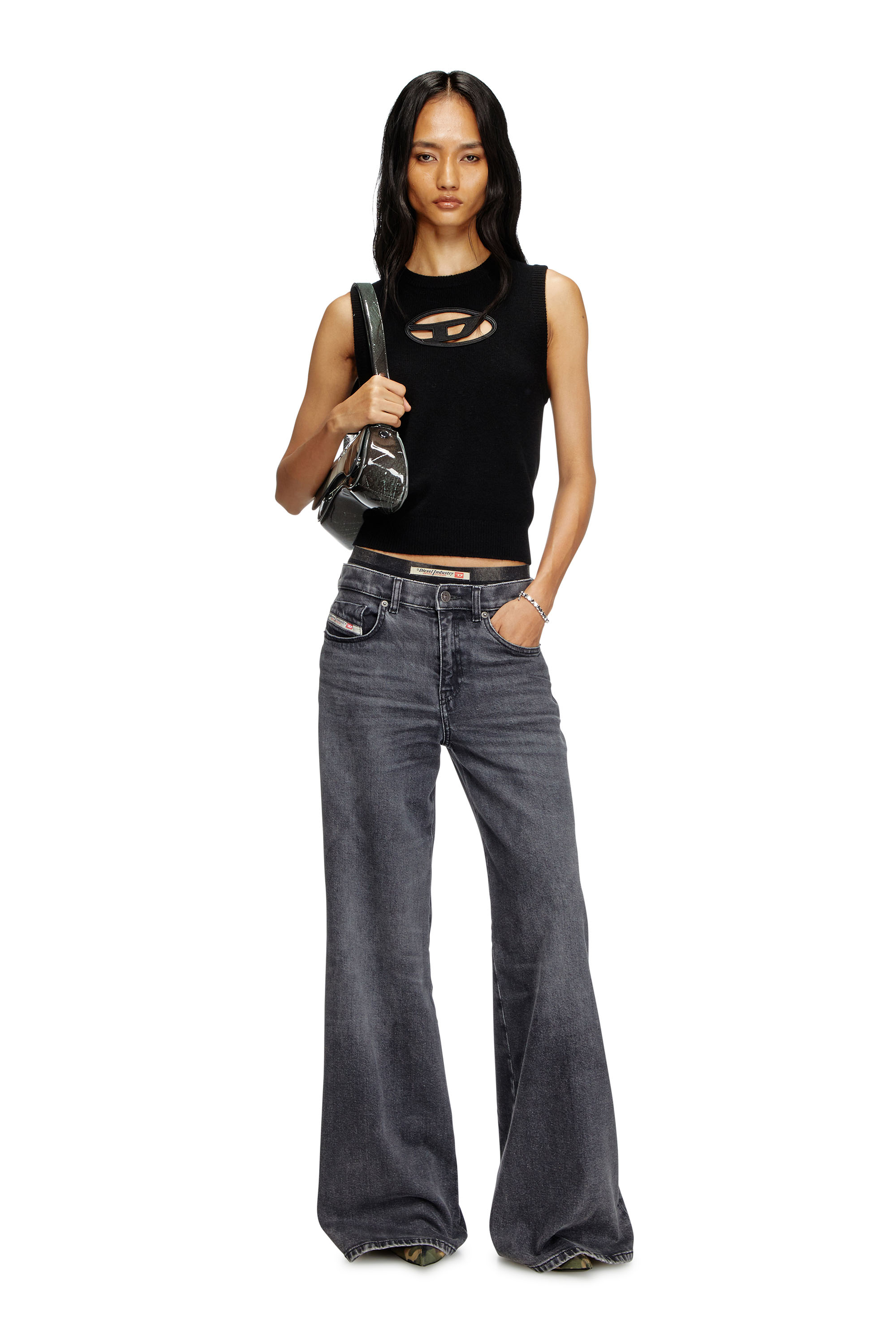 Diesel - Flare Jeans 1978 D-Akemi 0CLBG Femme, Noir/Gris foncé - Image 1