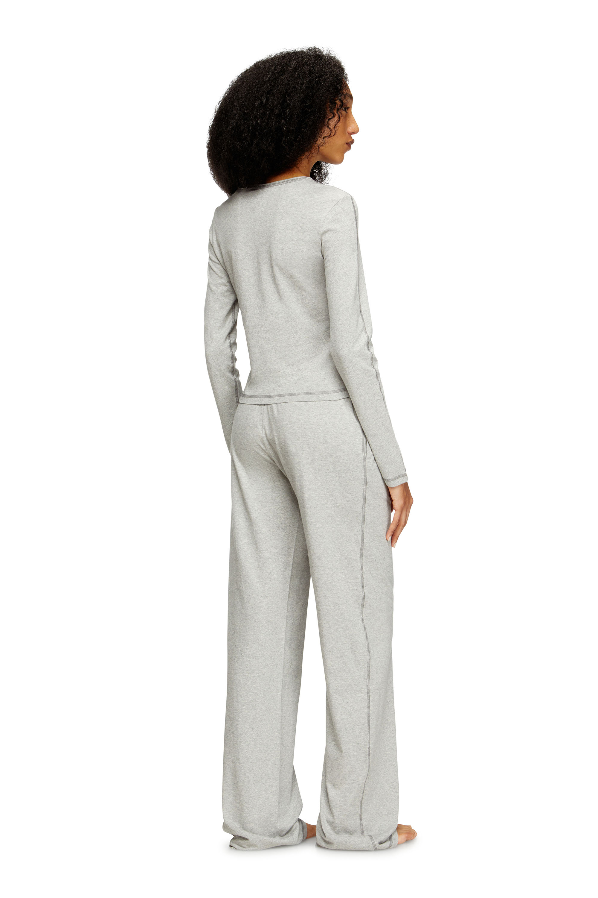 Diesel - SET-GILDA-D-CORE, Damen Pyjamas aus Stretch-Baumwolle in Hellgrau - 2