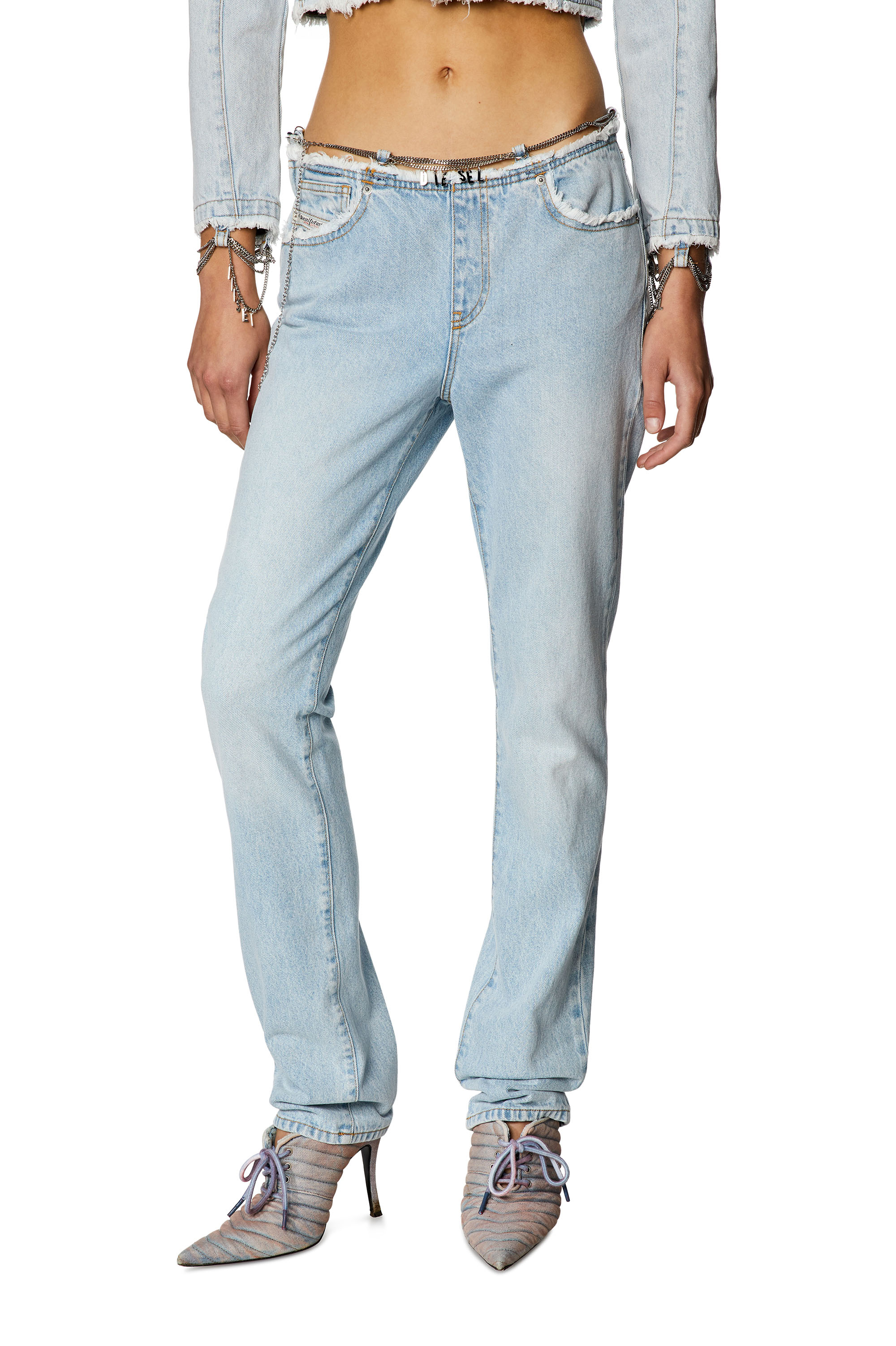 Diesel - Straight Jeans 2002 0NLAA, Blu Chiaro - Image 1