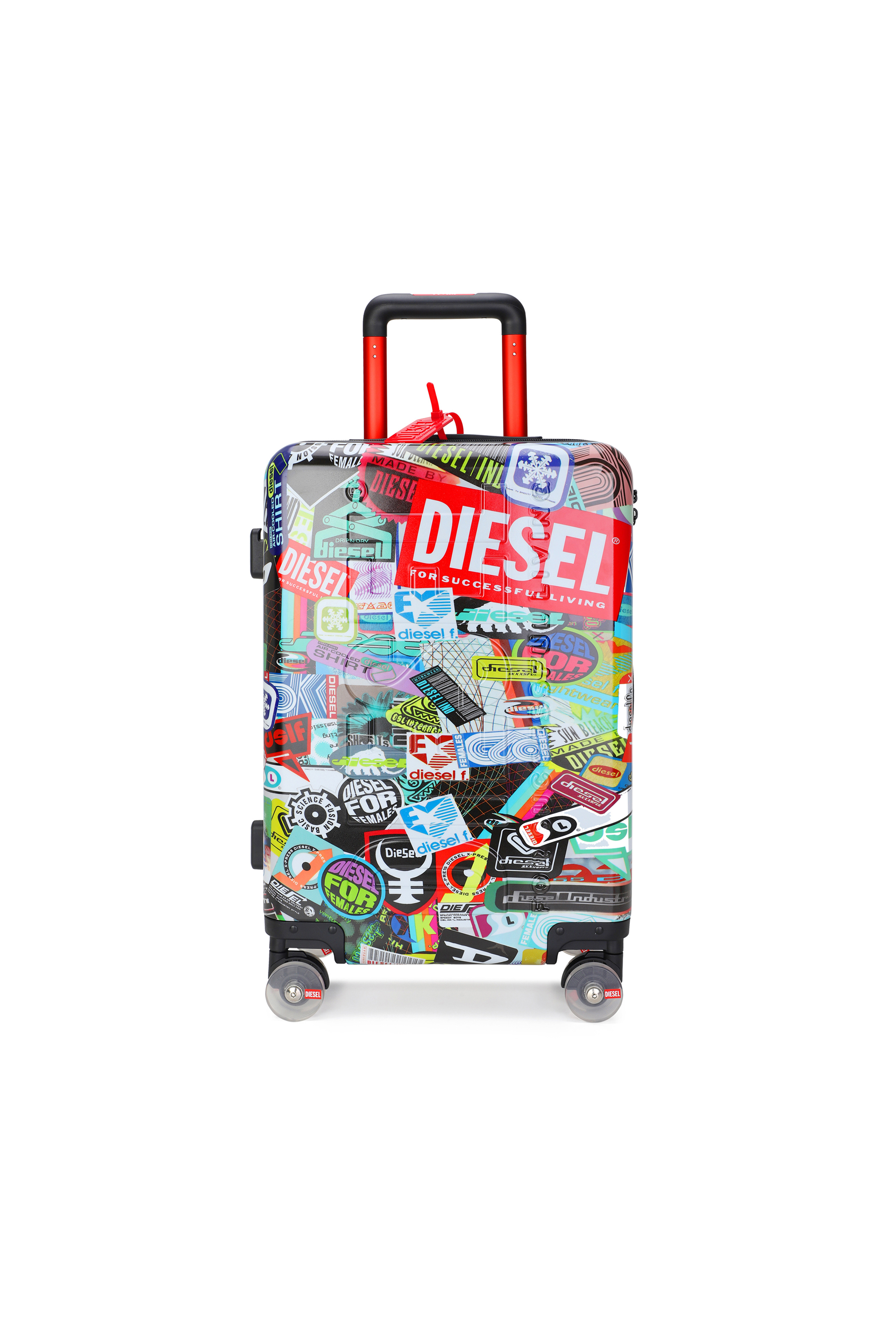Diesel - DIESEL PC PRINTED TROLLEY-STICKERS- DSL0, Valise taille S style autocollants Mixte in Polychrome - 1