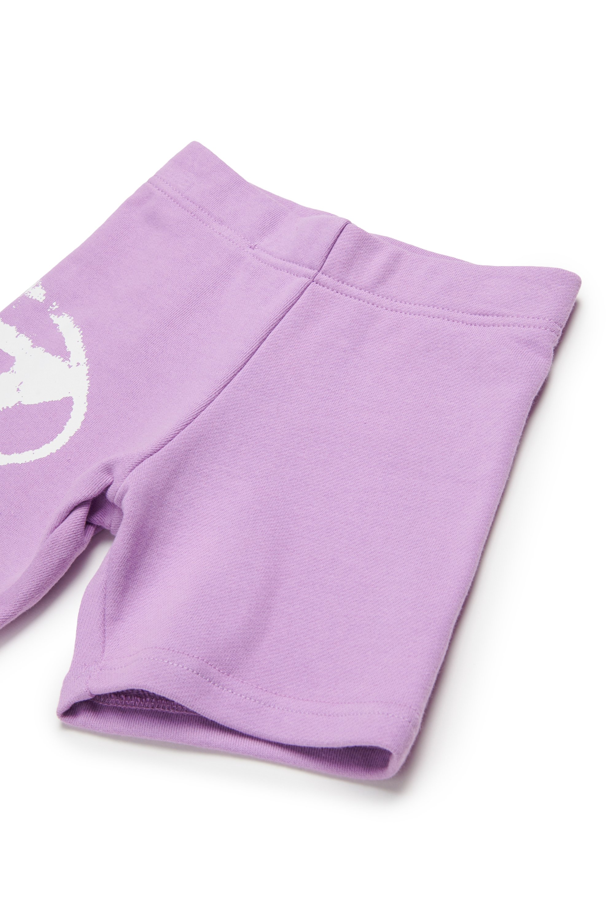 Diesel - PESDISHORTB, Short en coton avec logo Oval D effet vieilli Mixte in Violet - 3