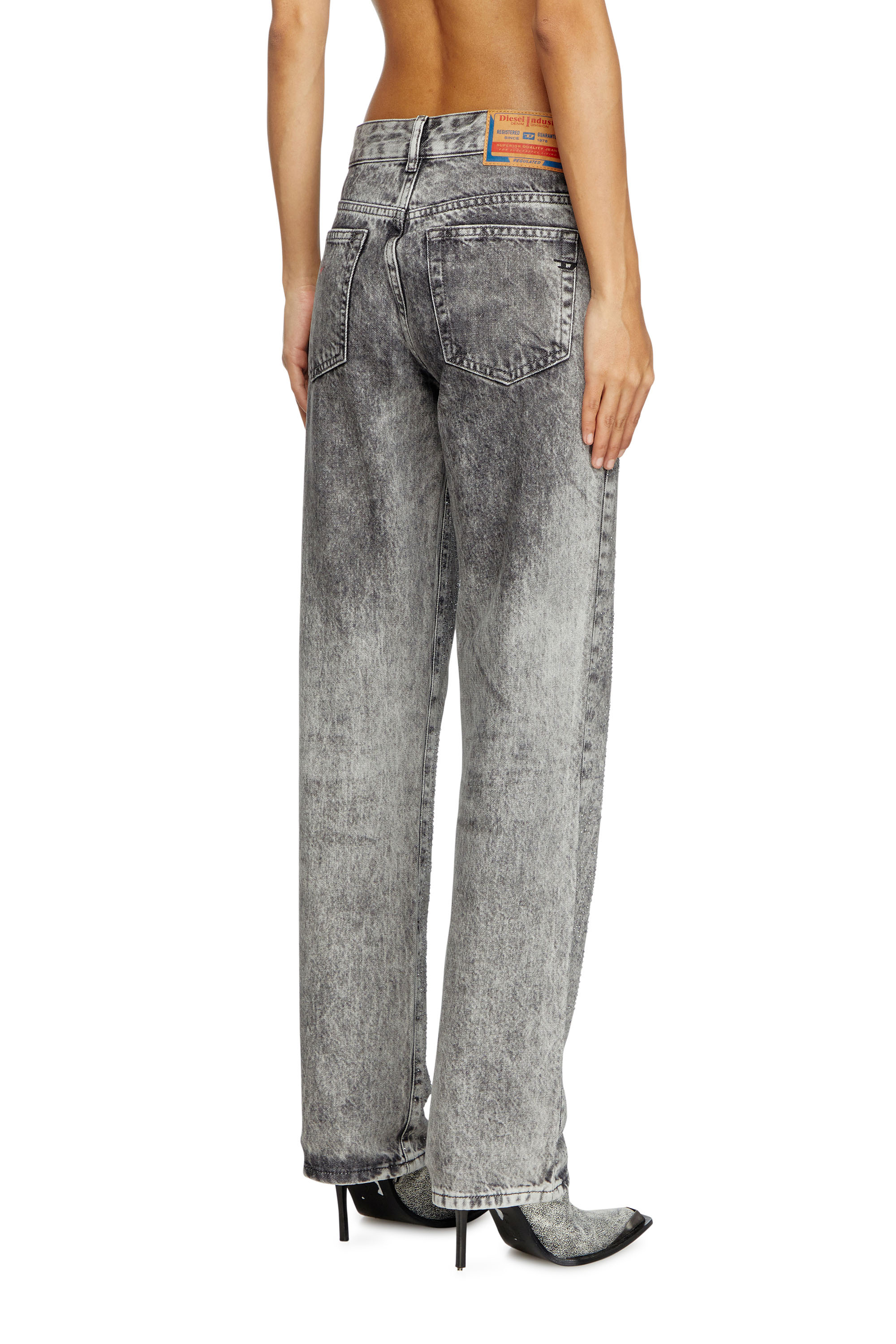 Diesel - Regular Jeans 1989 D-Mine 0ABCS Donna, Grigio Chiaro - Image 4