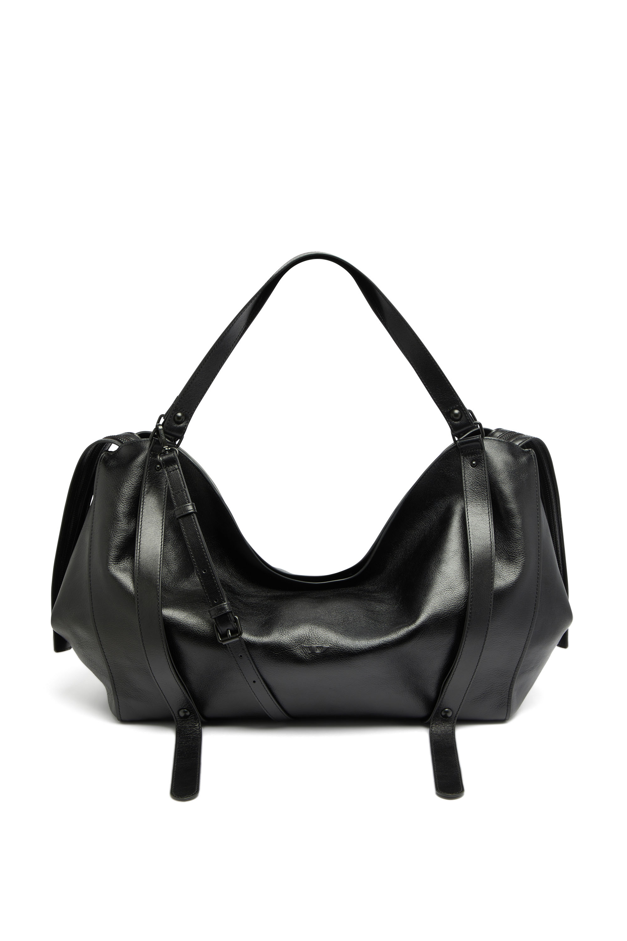 Diesel - D-ONE DUFFLE 48H, Unisex D-One-Duffle-bag aus Leder in Schwarz - 2