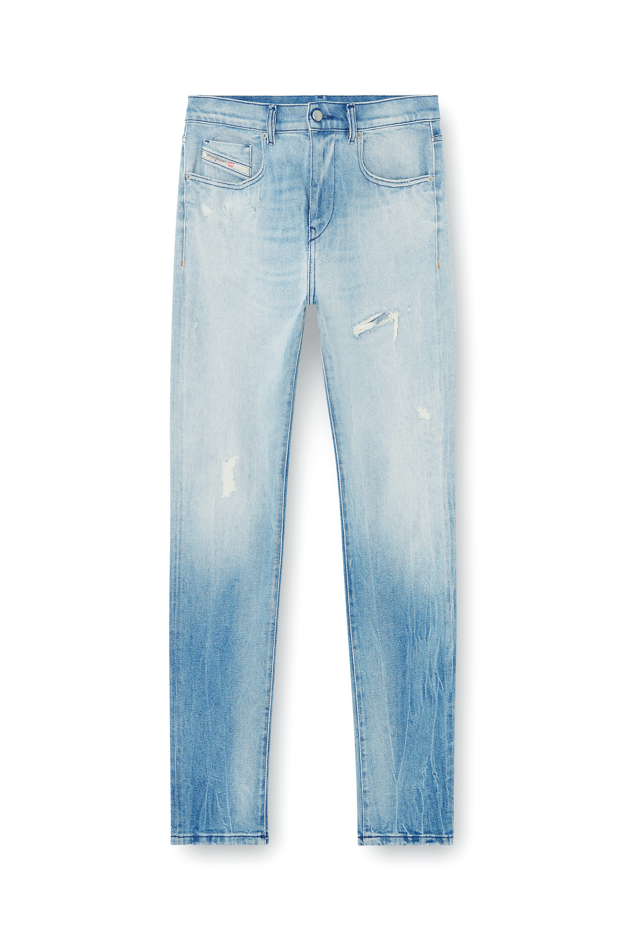 Diesel - Slim Jeans 2019 D-Strukt 09N38 Uomo, Blu Chiaro - Image 3