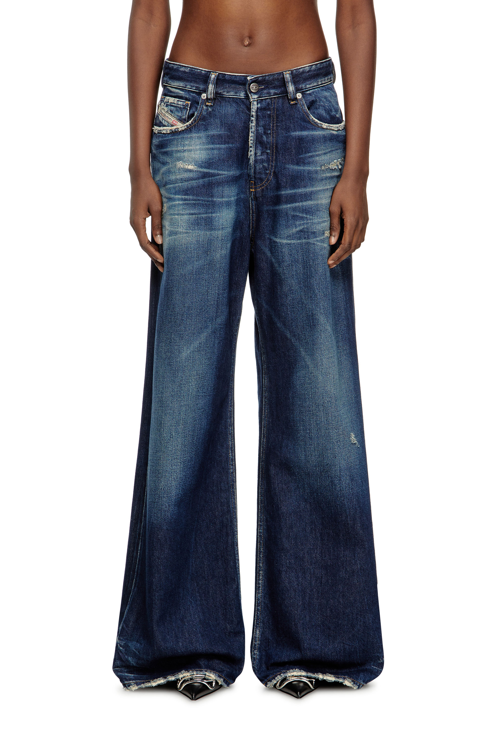 Relaxed Jeans 1996 D-Sire 09M06, Dark Blue Diesel - Woman's Relaxed Jeans 1996 D-Sire 09M06, Dark Blue - 3