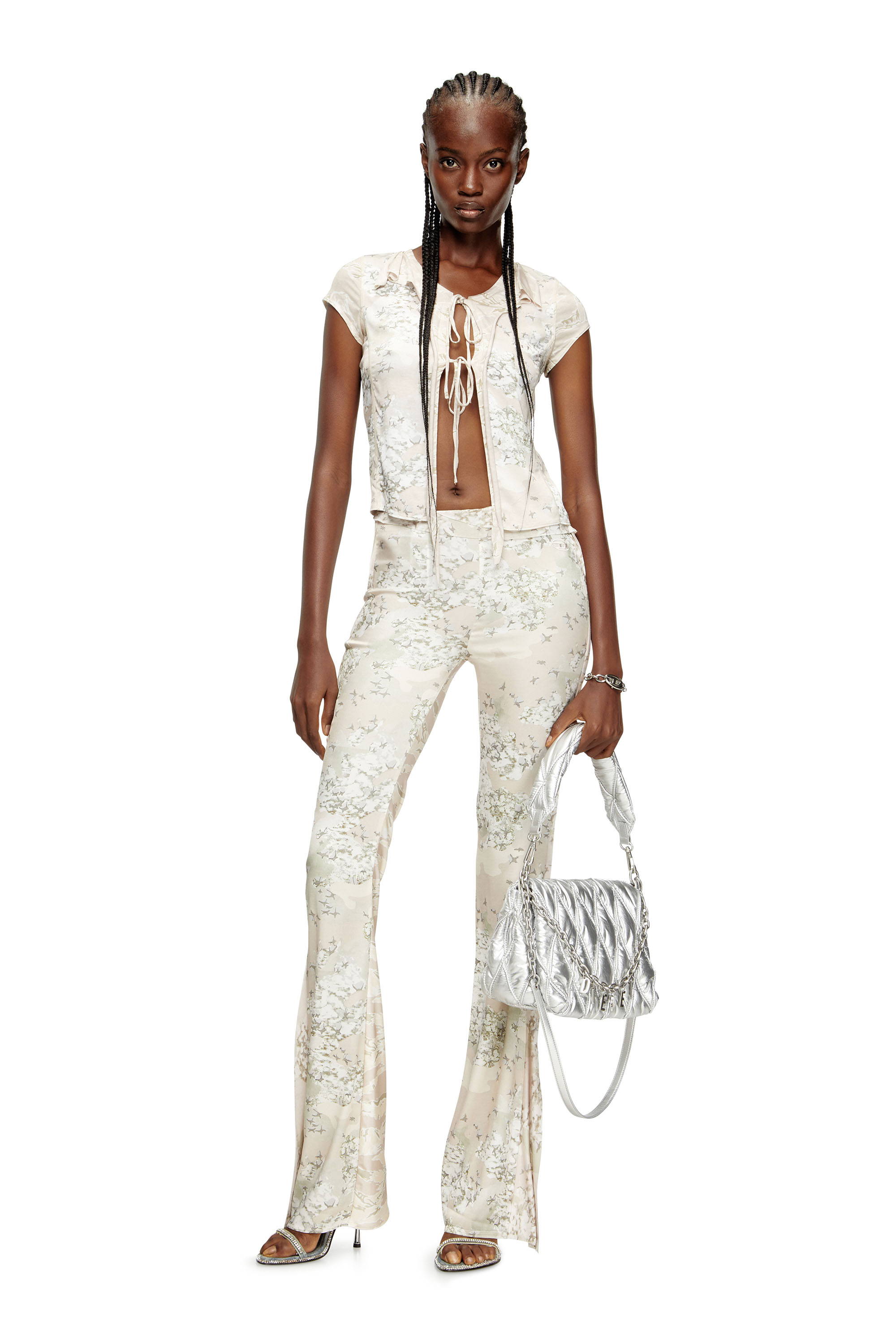 Diesel - P-AFFAL, Damen Jazz-Hose mit gemischten Camo-Prints in Beige - 1