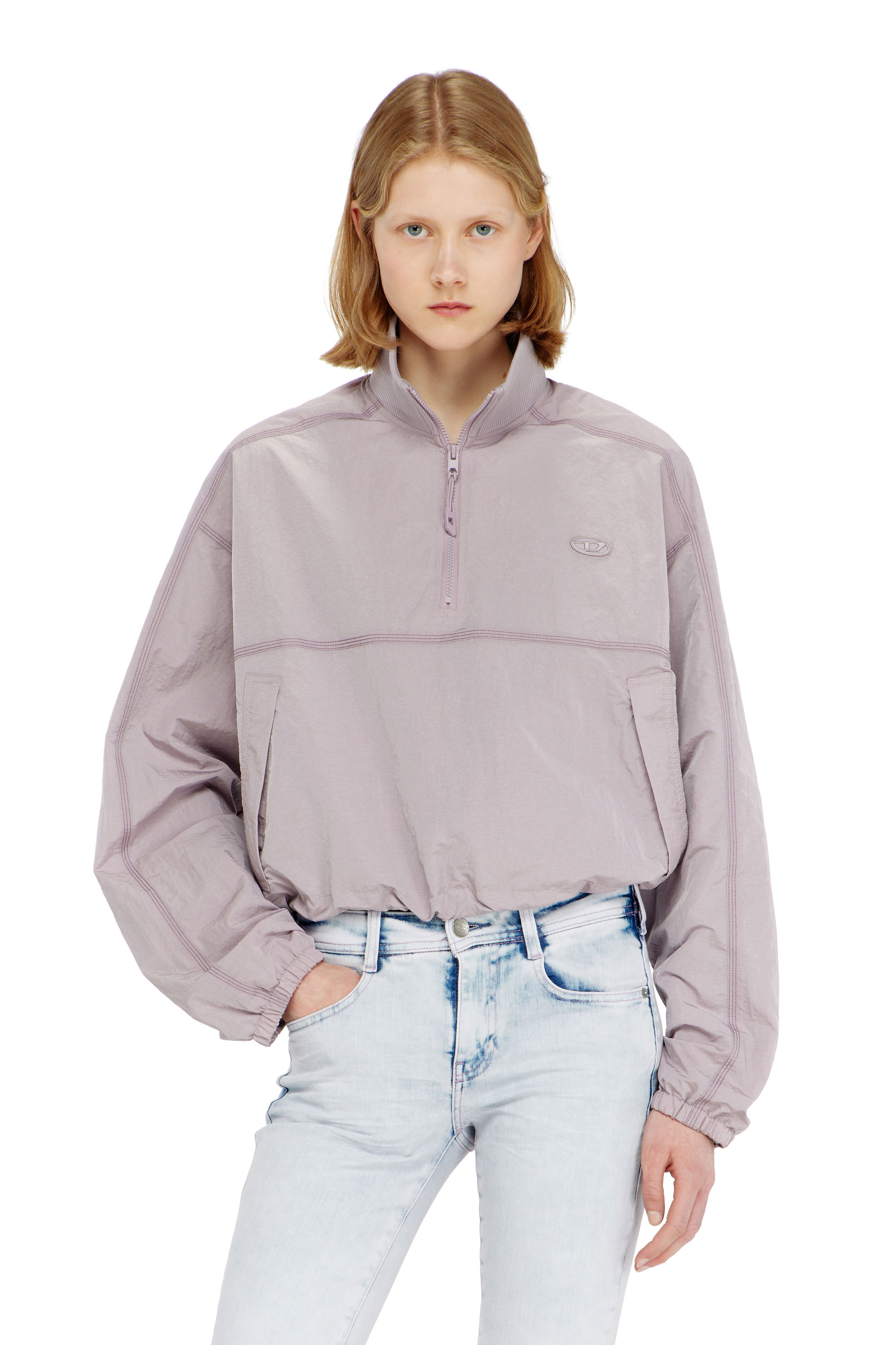 Diesel - G-ANOCK, Veste en nylon relaxed &agrave; col montant Femme in ToBeDefined - 1