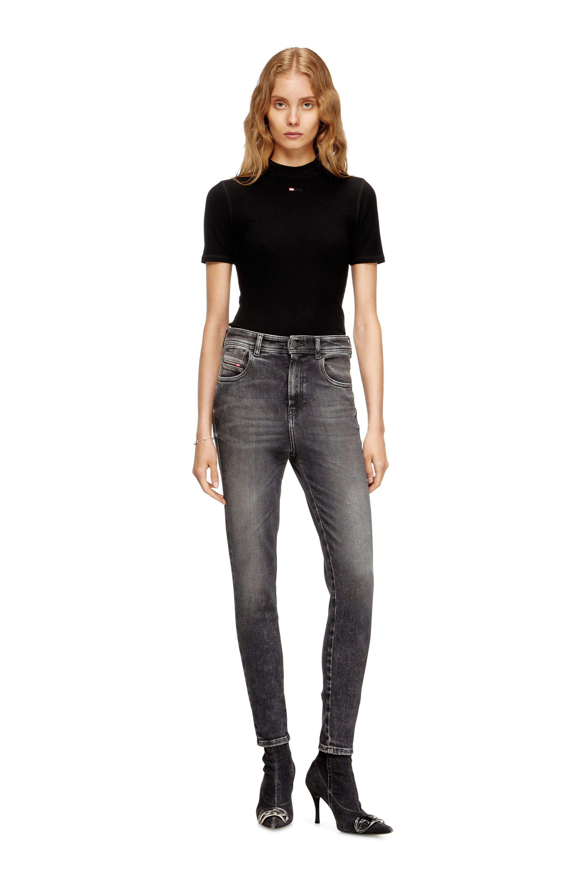 Diesel - Damen Skinny Jeans 1984 Slandy-High 09L93, Schwarz/Dunkelgrau - 2