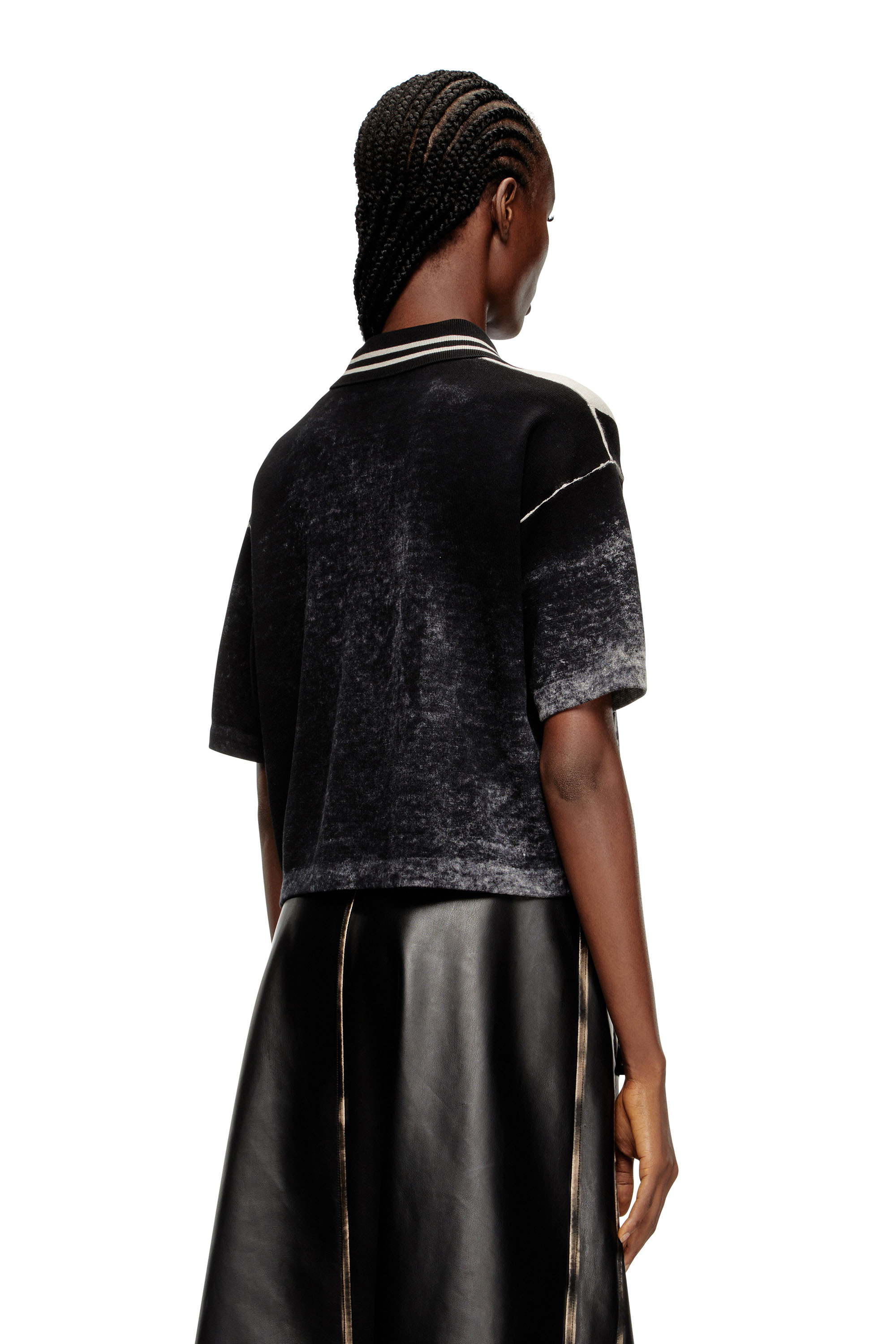Diesel - M-OLIBA-POLO, Pull polo rayé avec logo 78 Femme in ToBeDefined - 4
