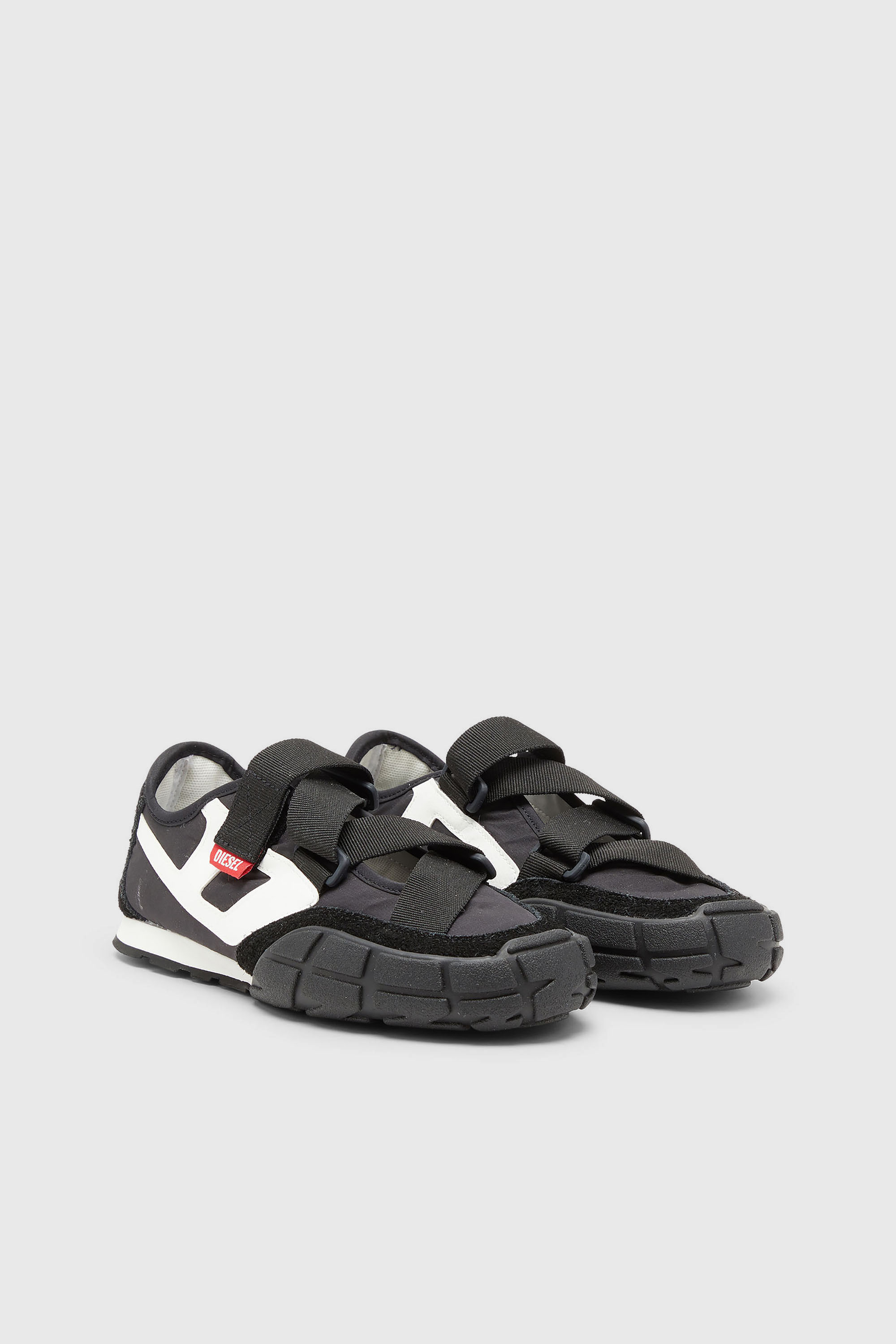 Diesel - S-PAGODHA SLIP-ON W, Damen S-Pagodha-Schn&uuml;rsenkel-Freie Sneakers aus Ripstop mit Riemen in Schwarz/Wei&szlig; - 2