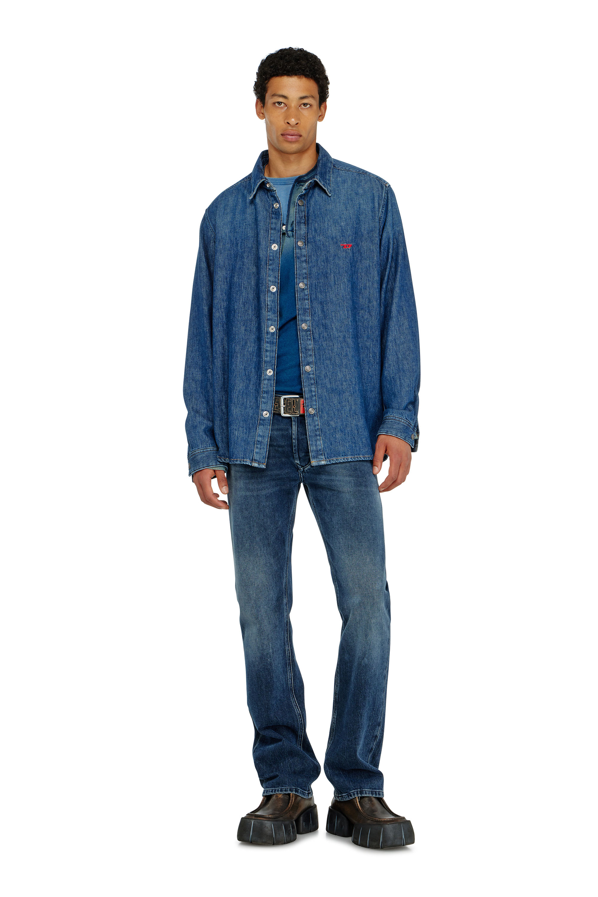 Diesel - Regular Jeans 1985 Larkee 0KBBM Homme, Bleu Fonc&eacute; - Image 1