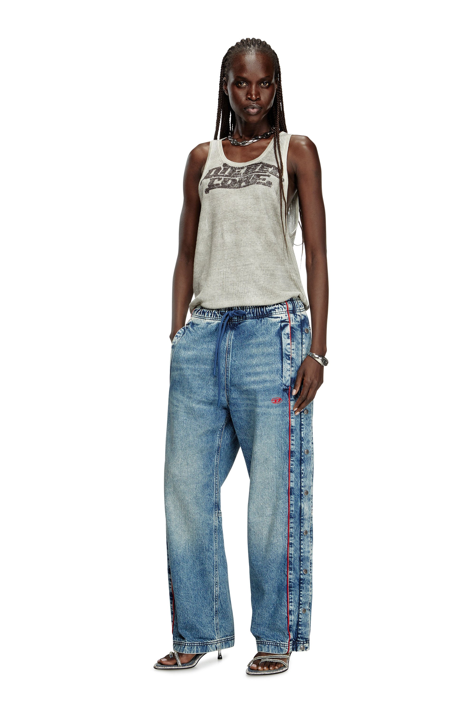 Diesel - Relaxed Jeans D-Axfor 0ABCP Mixte, Bleu moyen - Image 6