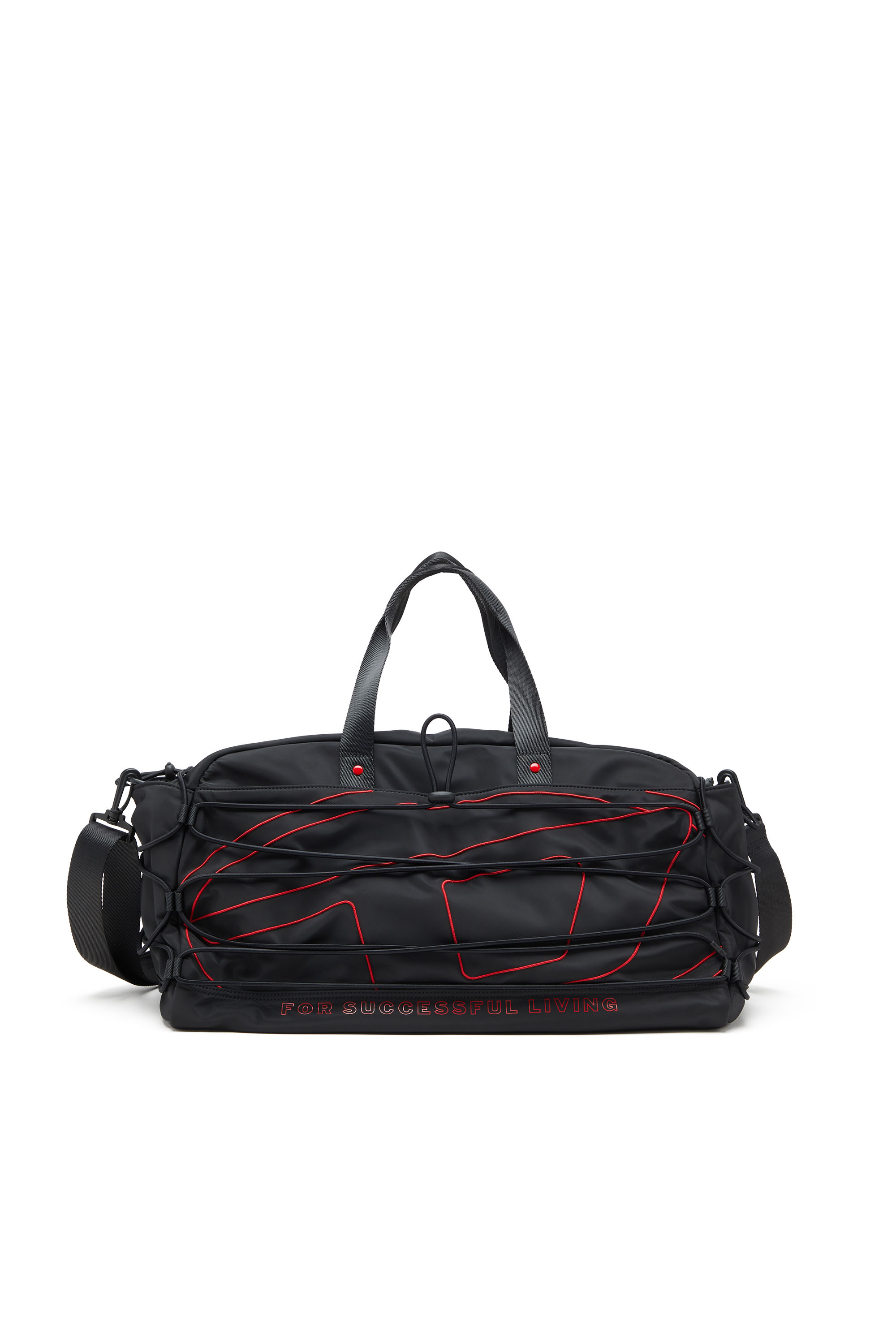 Diesel - TECH-D DUFFLE X, Unisex Tech-D-Seesack aus Nylon mit Oval D-Stickerei in Schwarz - 1